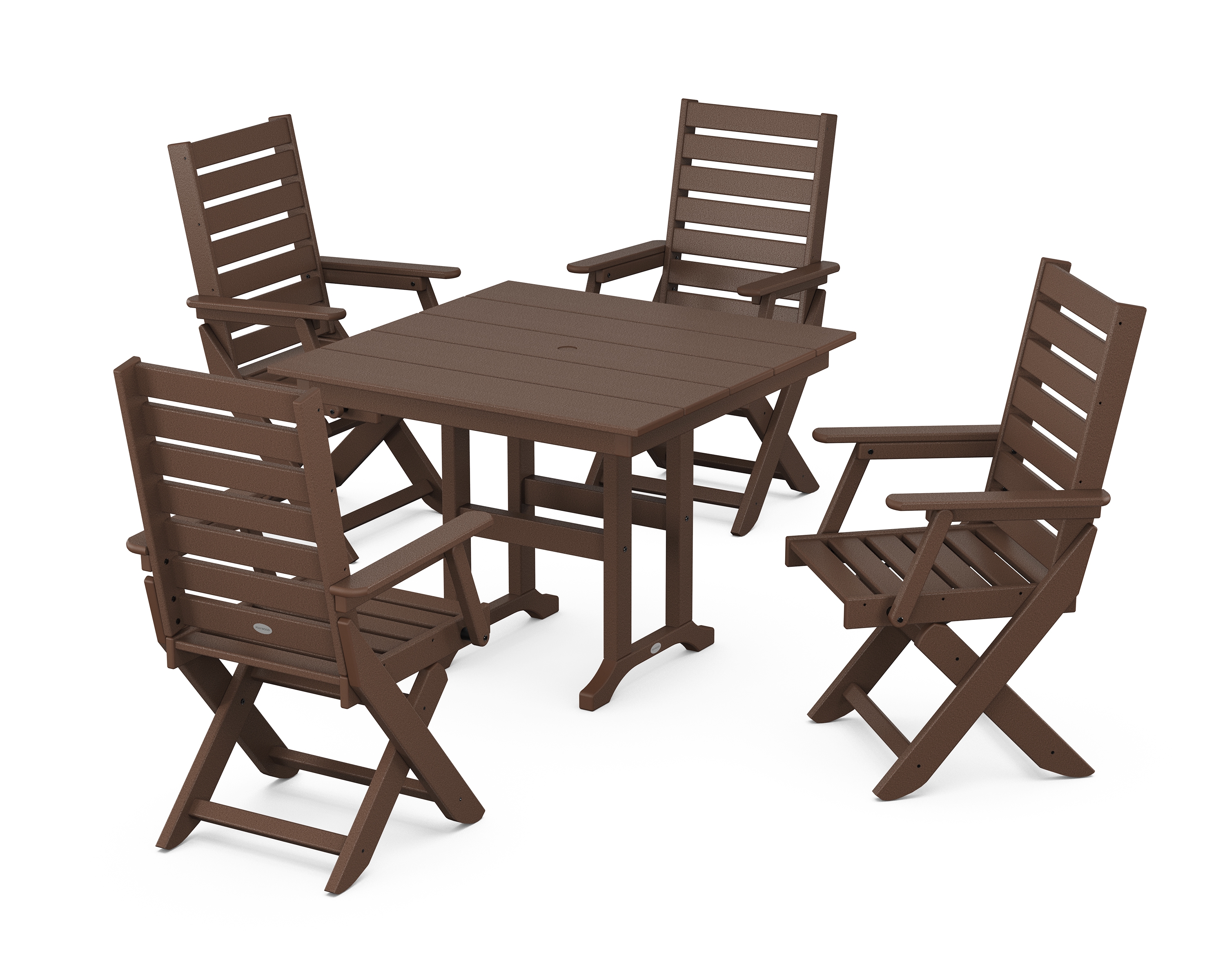 Polywood Captain PWS1137-1-MA Captain Folding Chair 5-Piece
