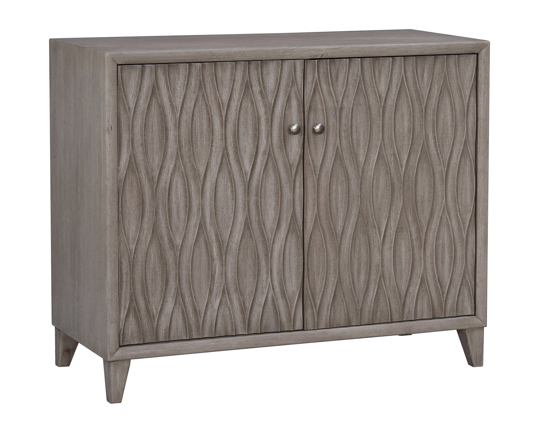 Two Door Wave Accent Bar Chest