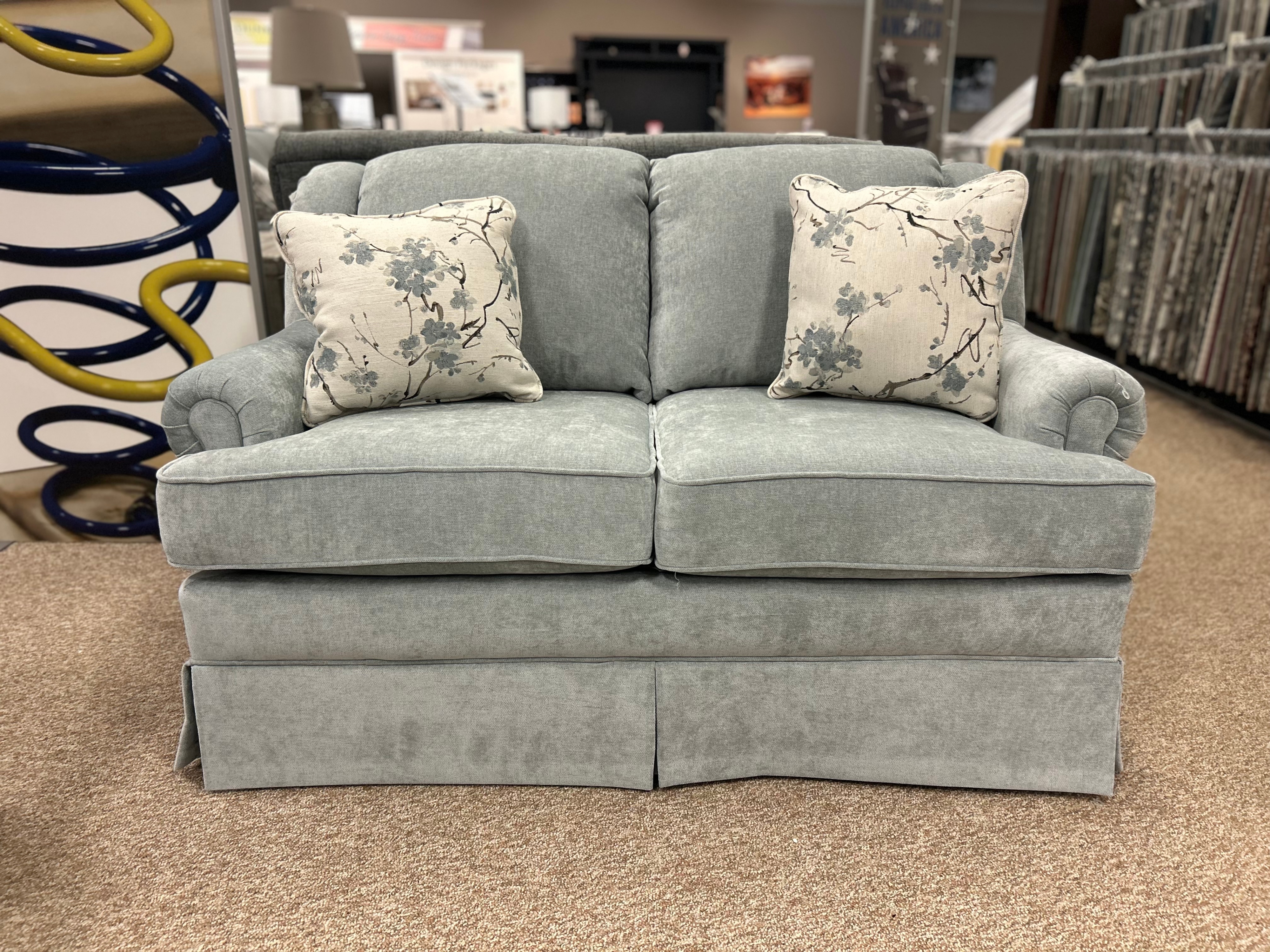 Traditional Loveseat with Skirt