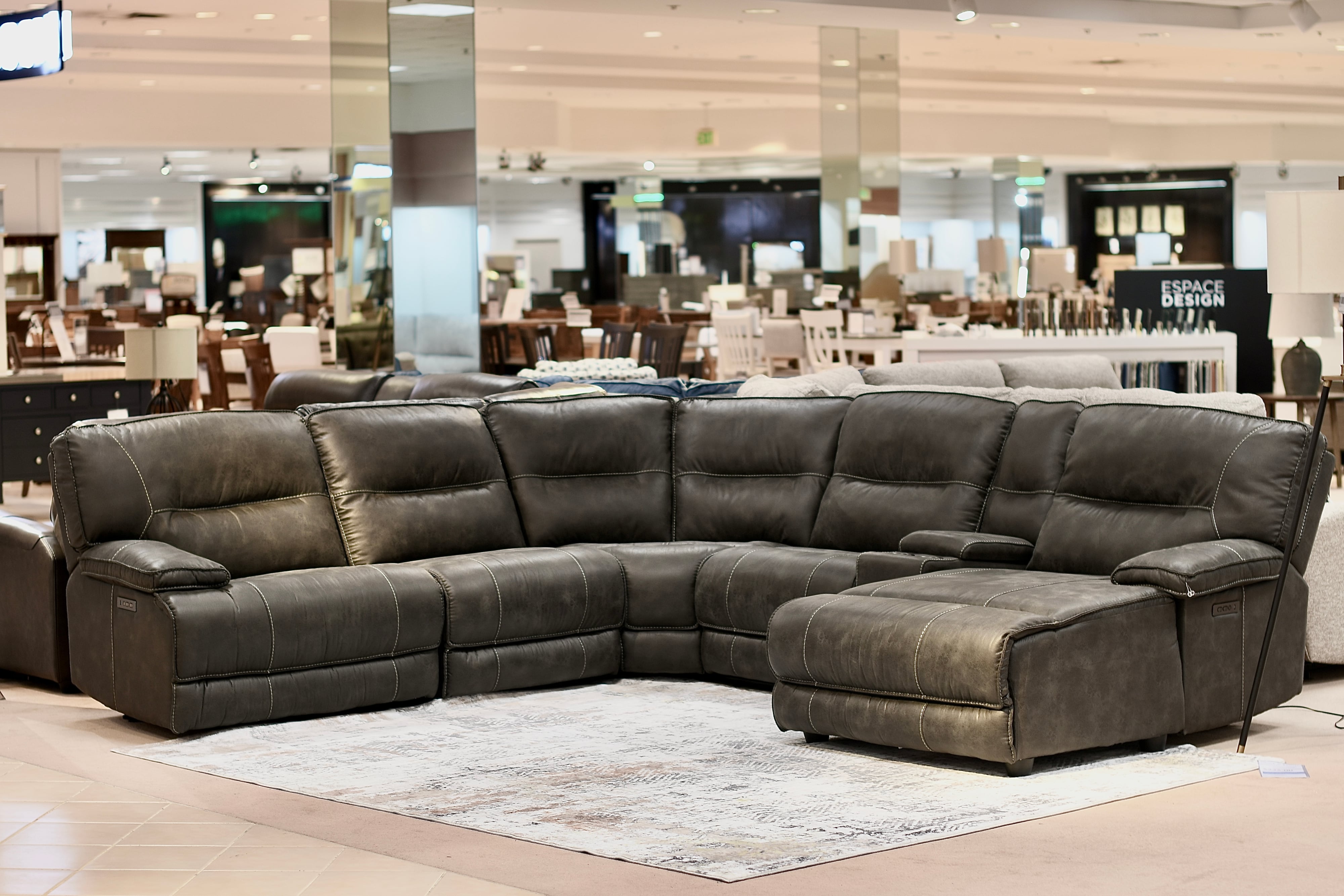 Cheers 70048 3257004 Power Reclining Sectional | Dunk & Bright