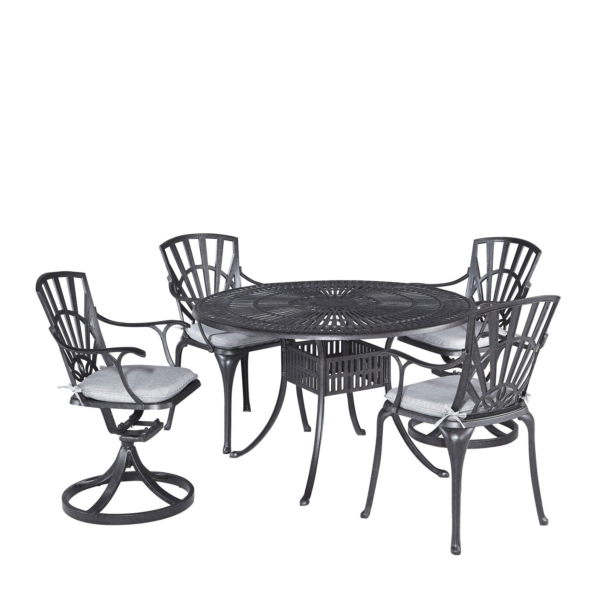 homestyles Grenada Traditional 5Piece Outdoor Dining Set with Cushions Sam Levitz Furniture