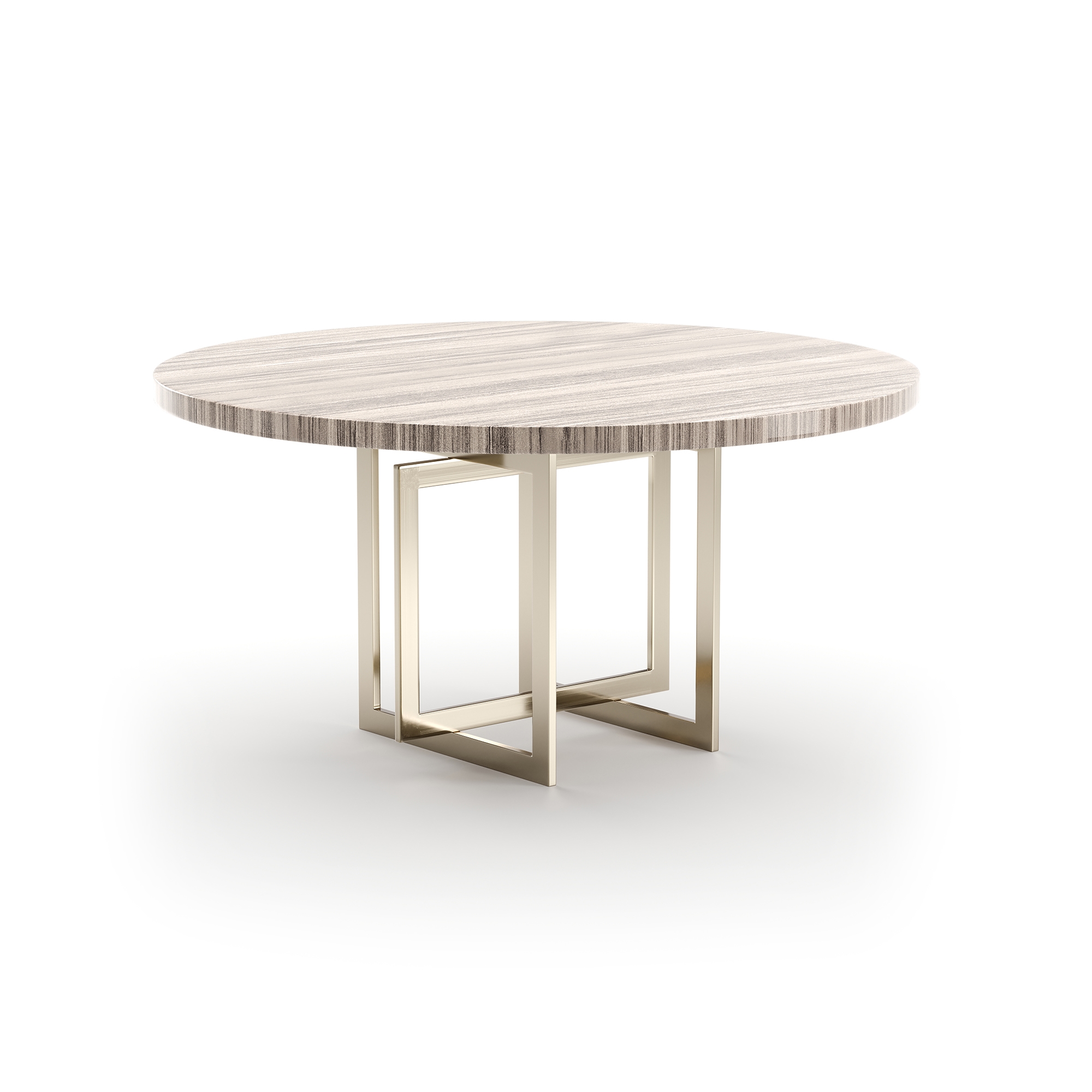 60" Round Sandstone-Top Dining Table