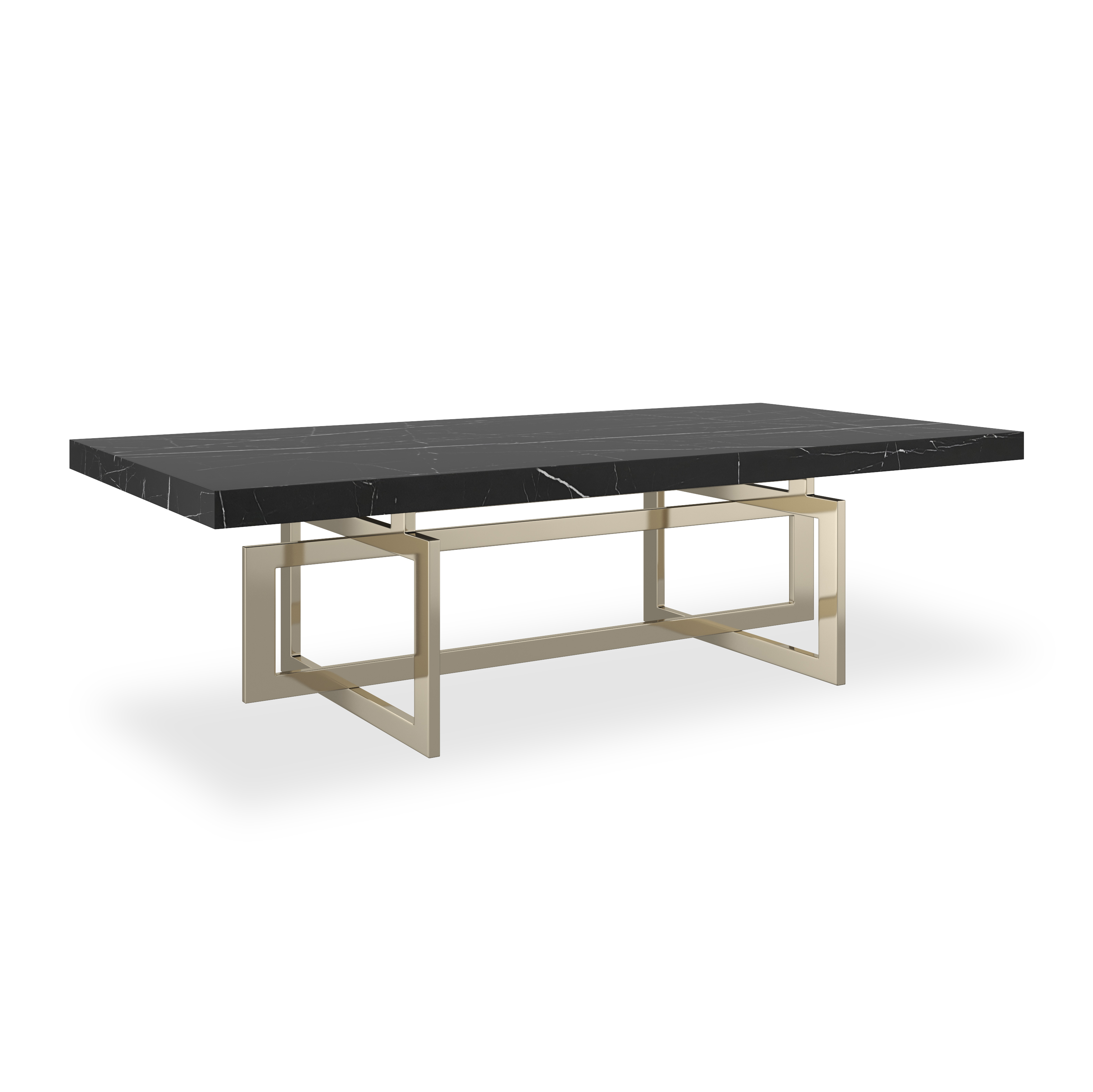 60" Rectangular Marble-Top Cocktail Table