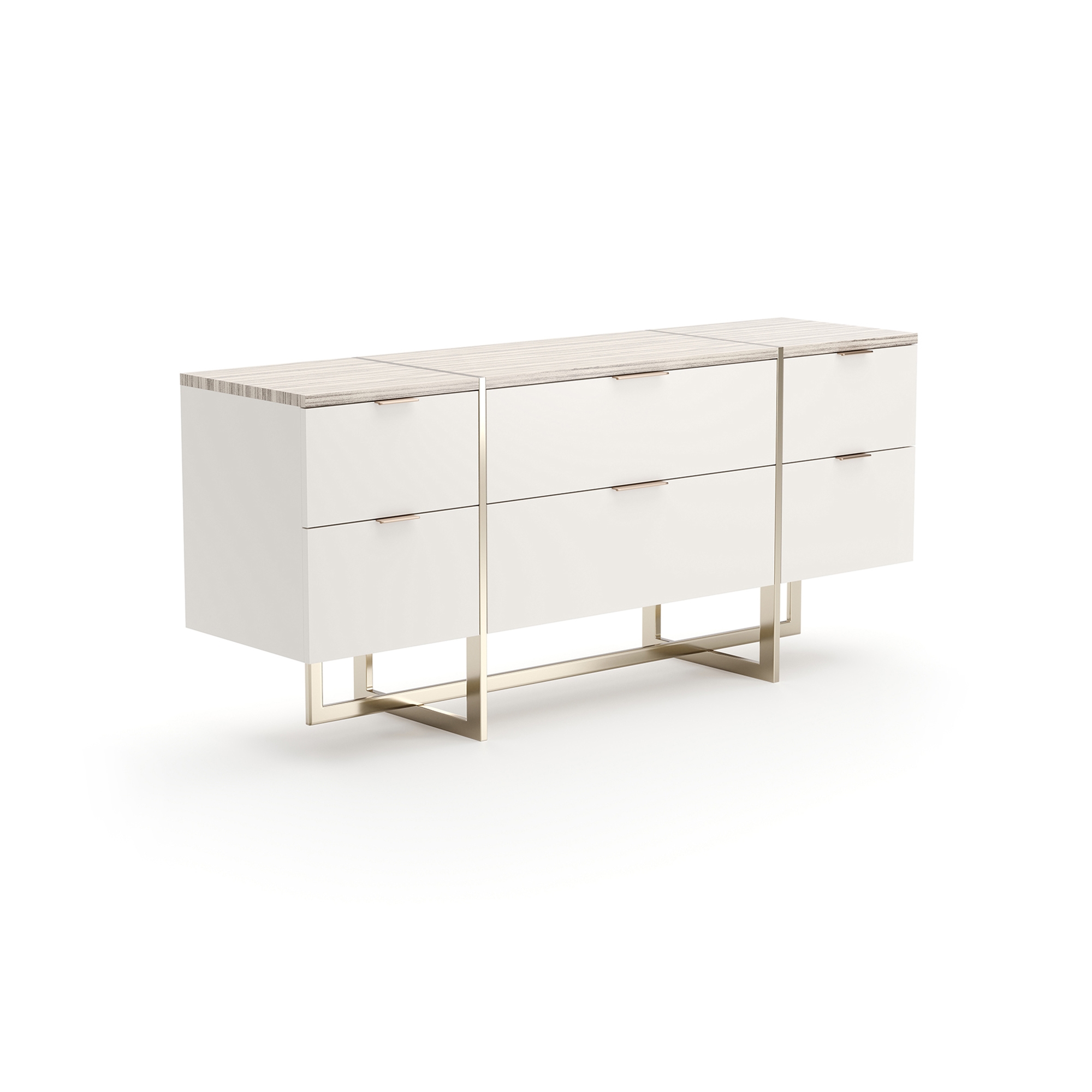 Sandstone-Top Six-Drawer Dresser