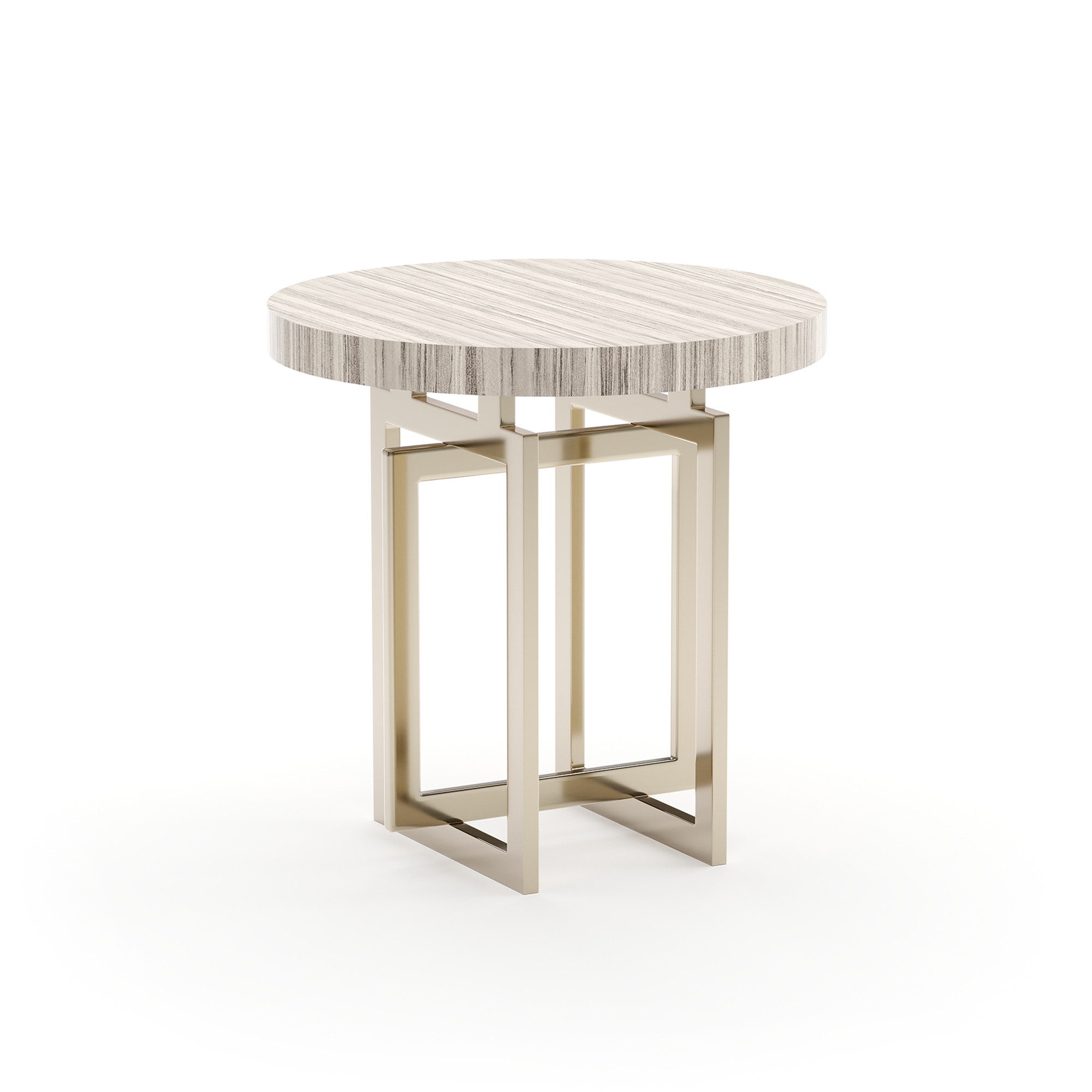 24" Round Sandstone-Top Side Table