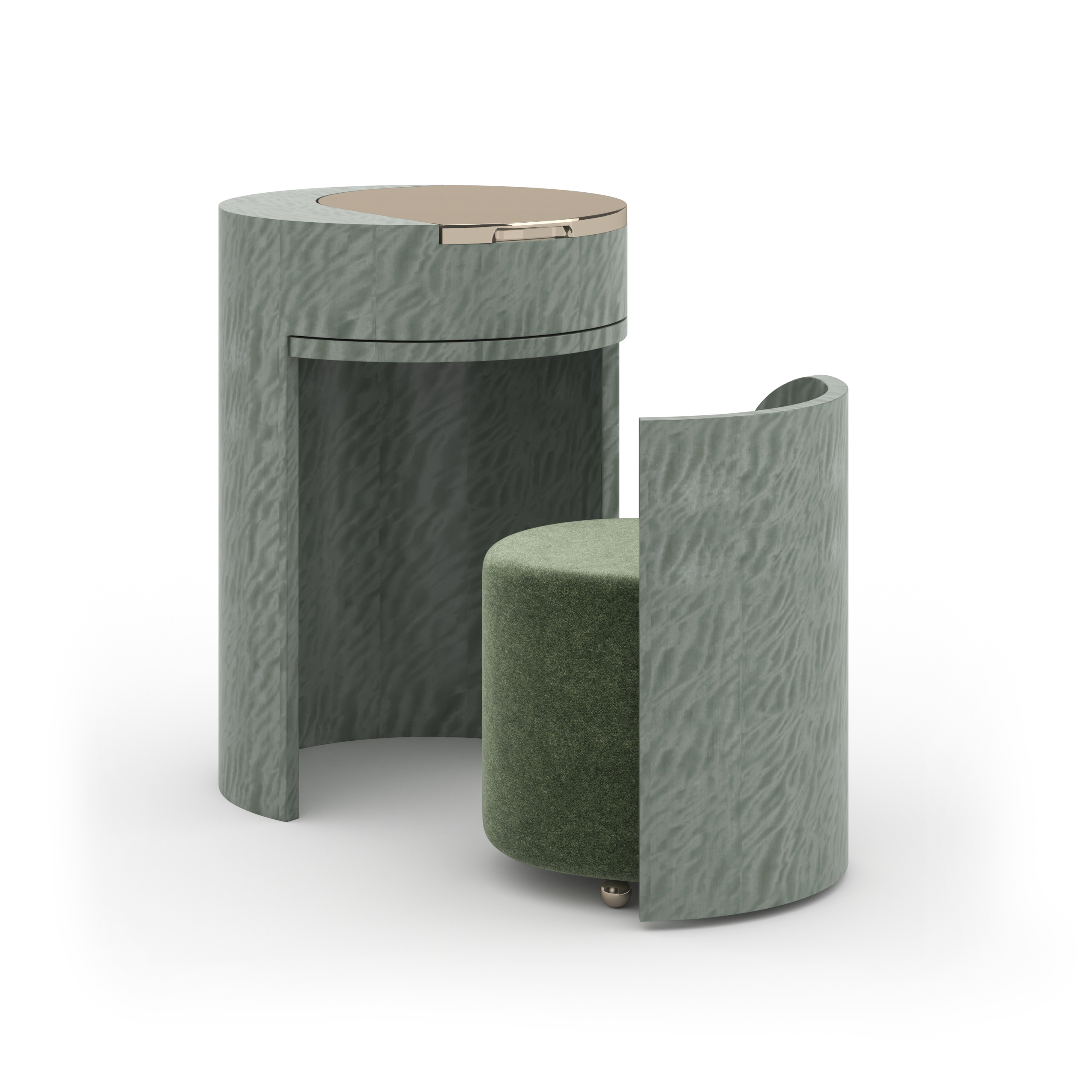 Lift-Top Vanity Set w/Pull-Out Chair