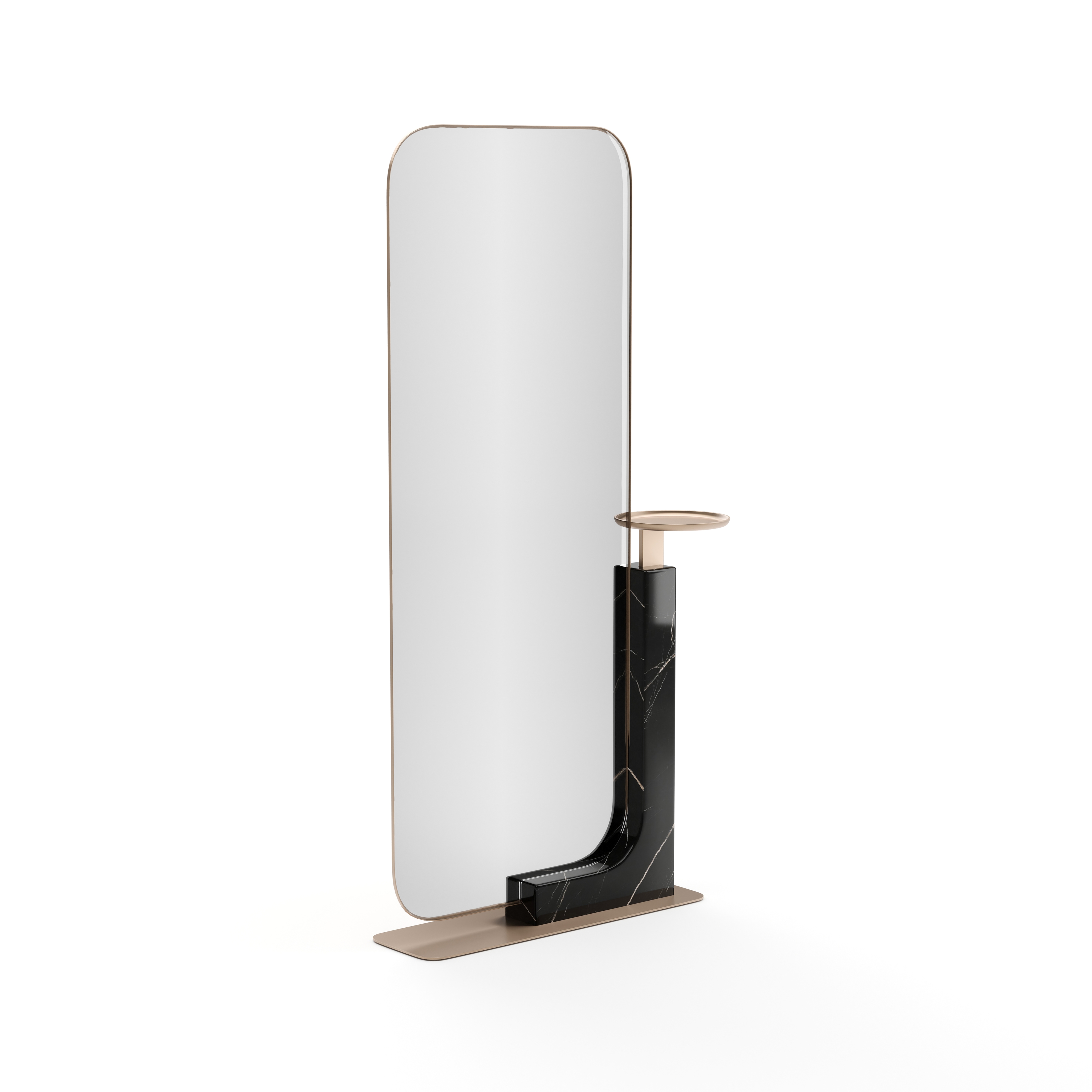 Modern Stone Floor Mirror