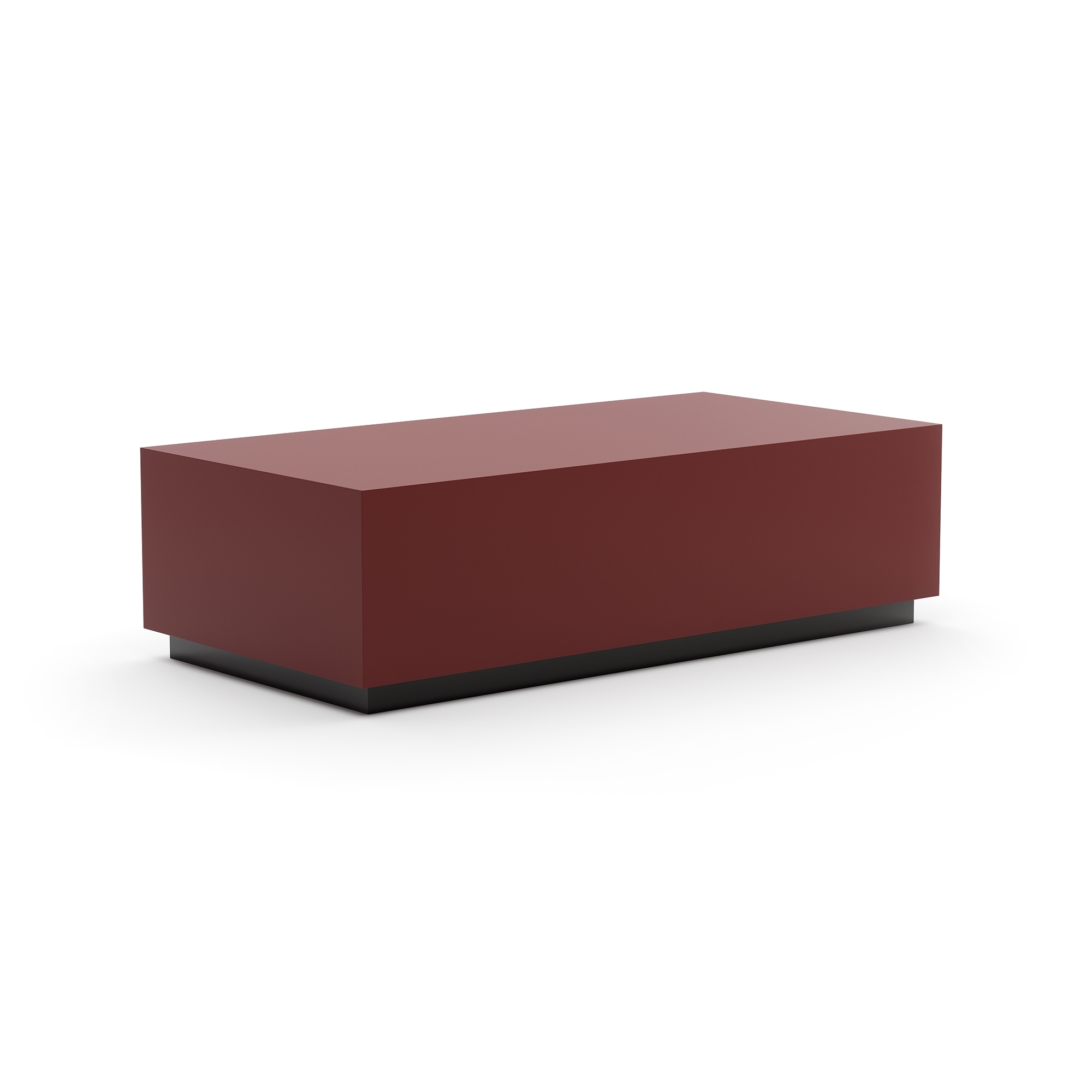 Modern 60" Glossy Rect. Rouge Cocktail Table