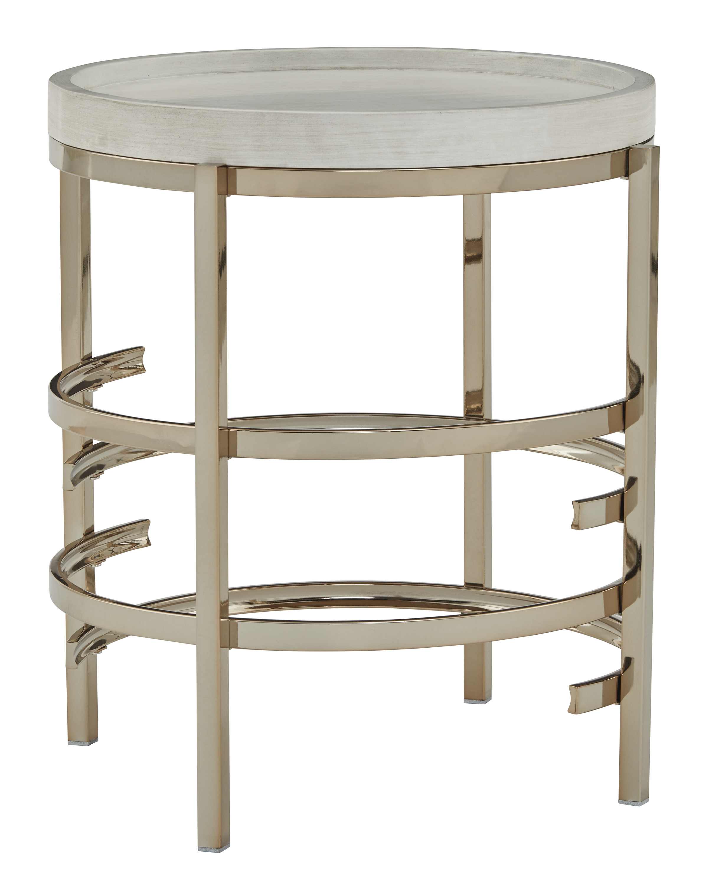 Signature Design by Ashley Montiflyn T1716 Gold Metal End Table with