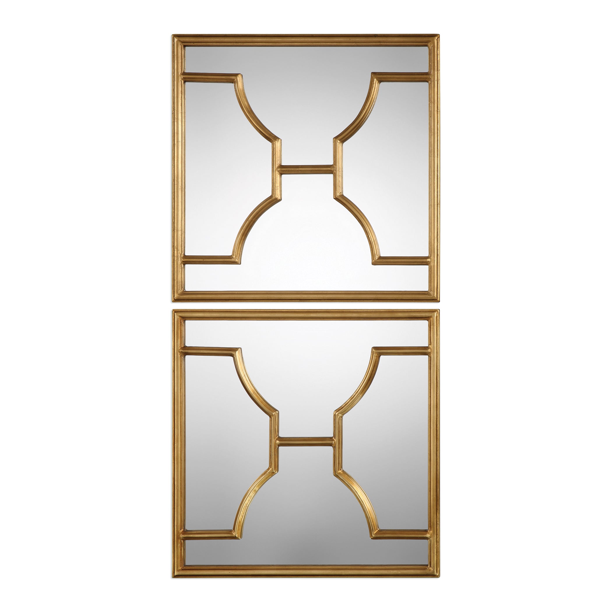 Uttermost Mirrors Misa Gold Square Mirrors Set of 2 Mueller Furniture Mirrors Wall