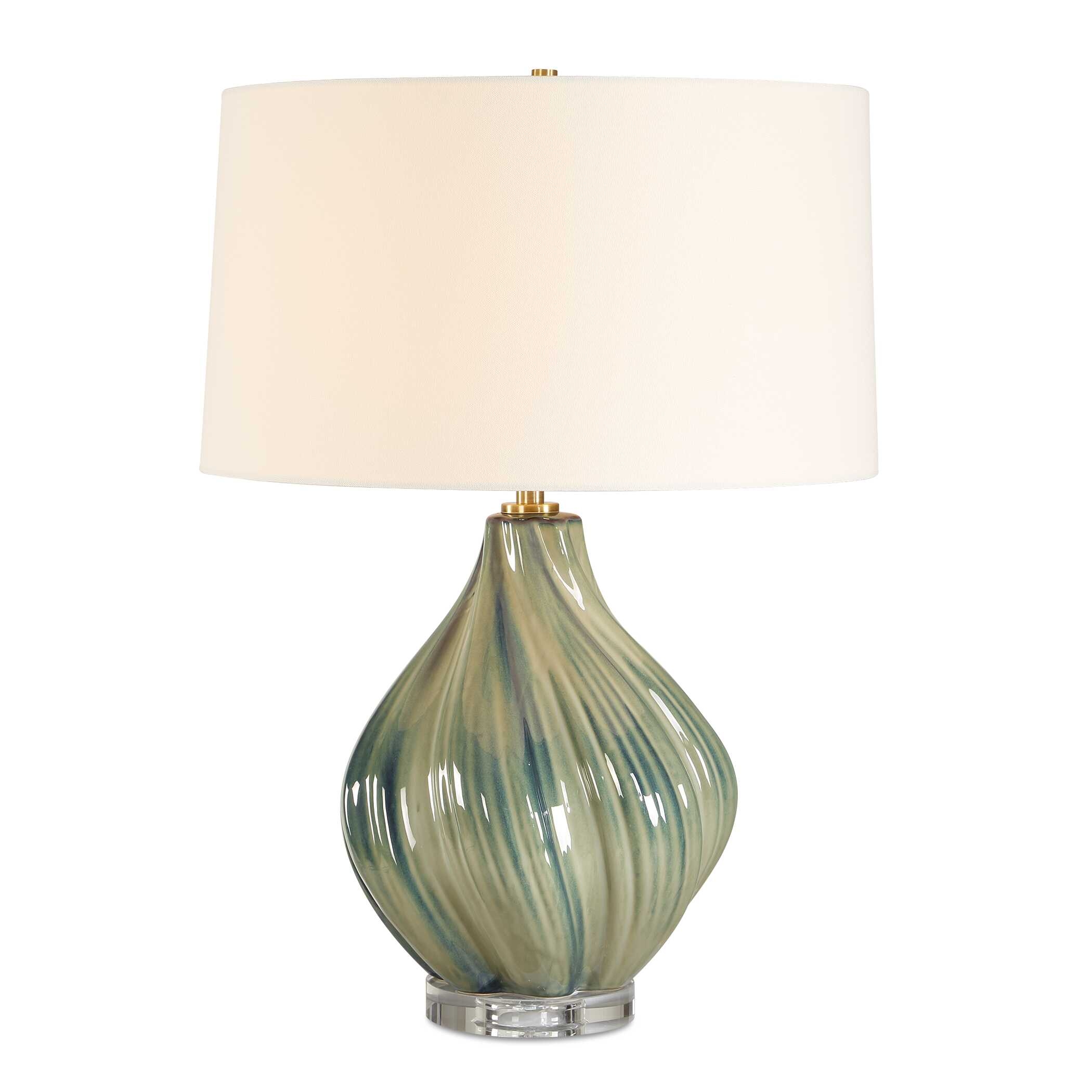 Tausha Green Table Lamp
