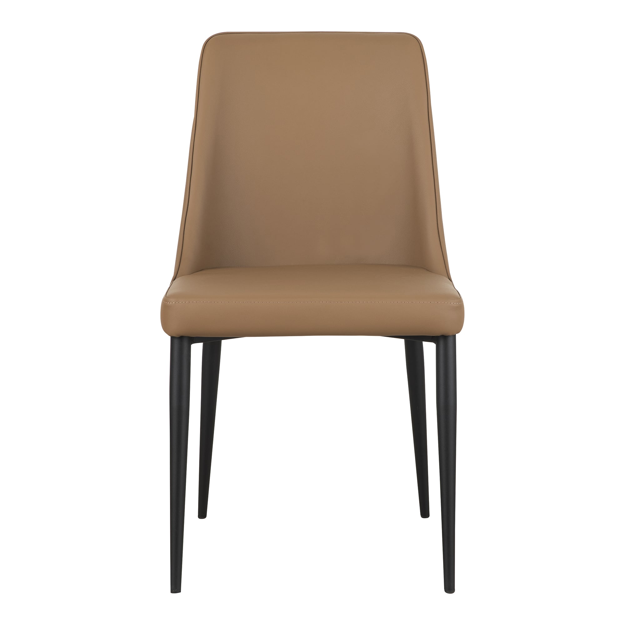 Lula Contemporary Vegan Leather Tan Dining Chair Sadler's Home