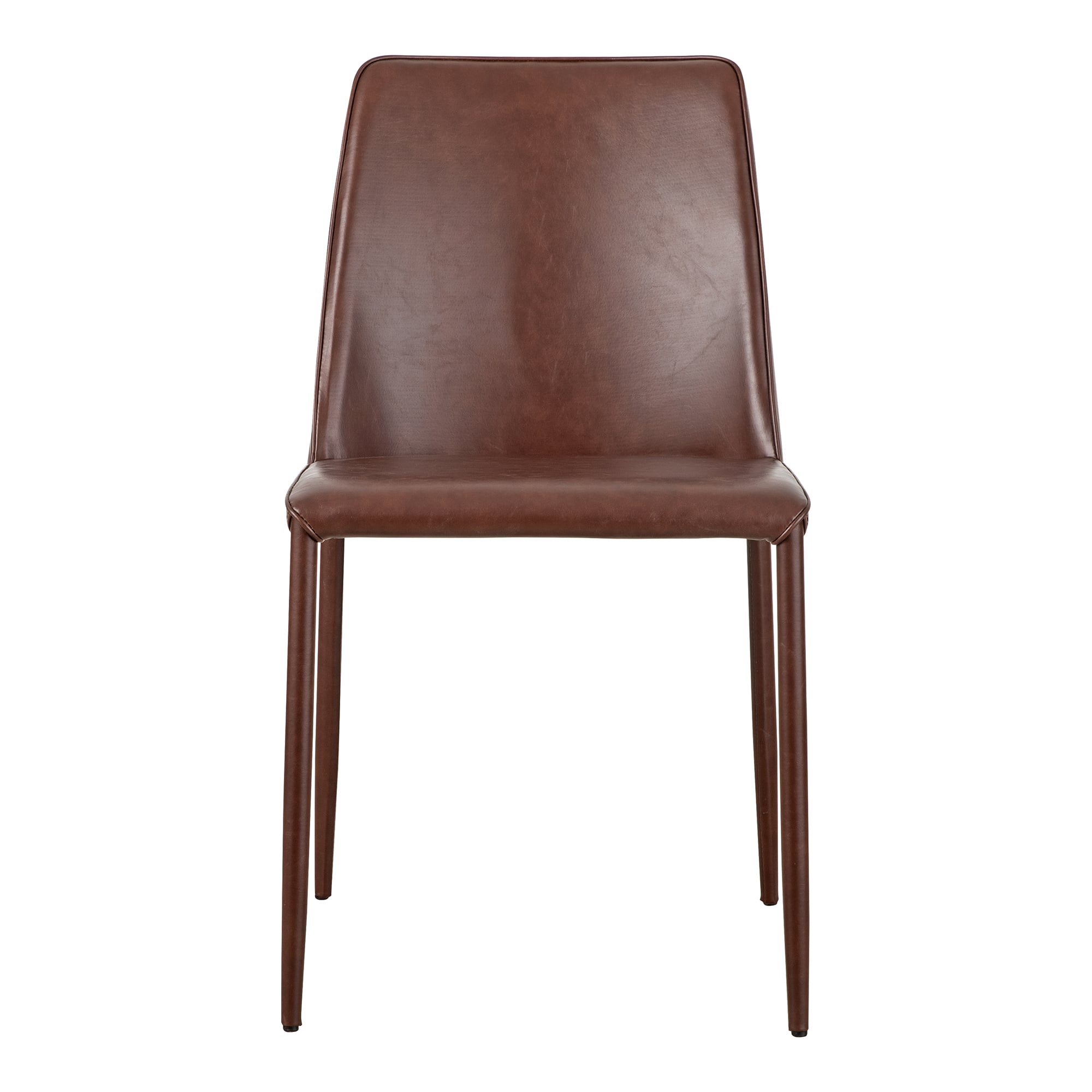 Nora Contemporary Smoked Cherry Vegan Leather Dining Chair Sadler's