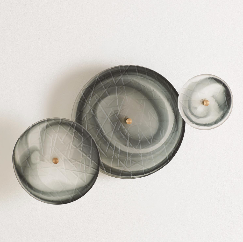 S/3 Cross Hatched Wall Discs