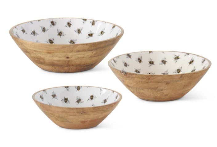 Set of 3 Wooden Bowls