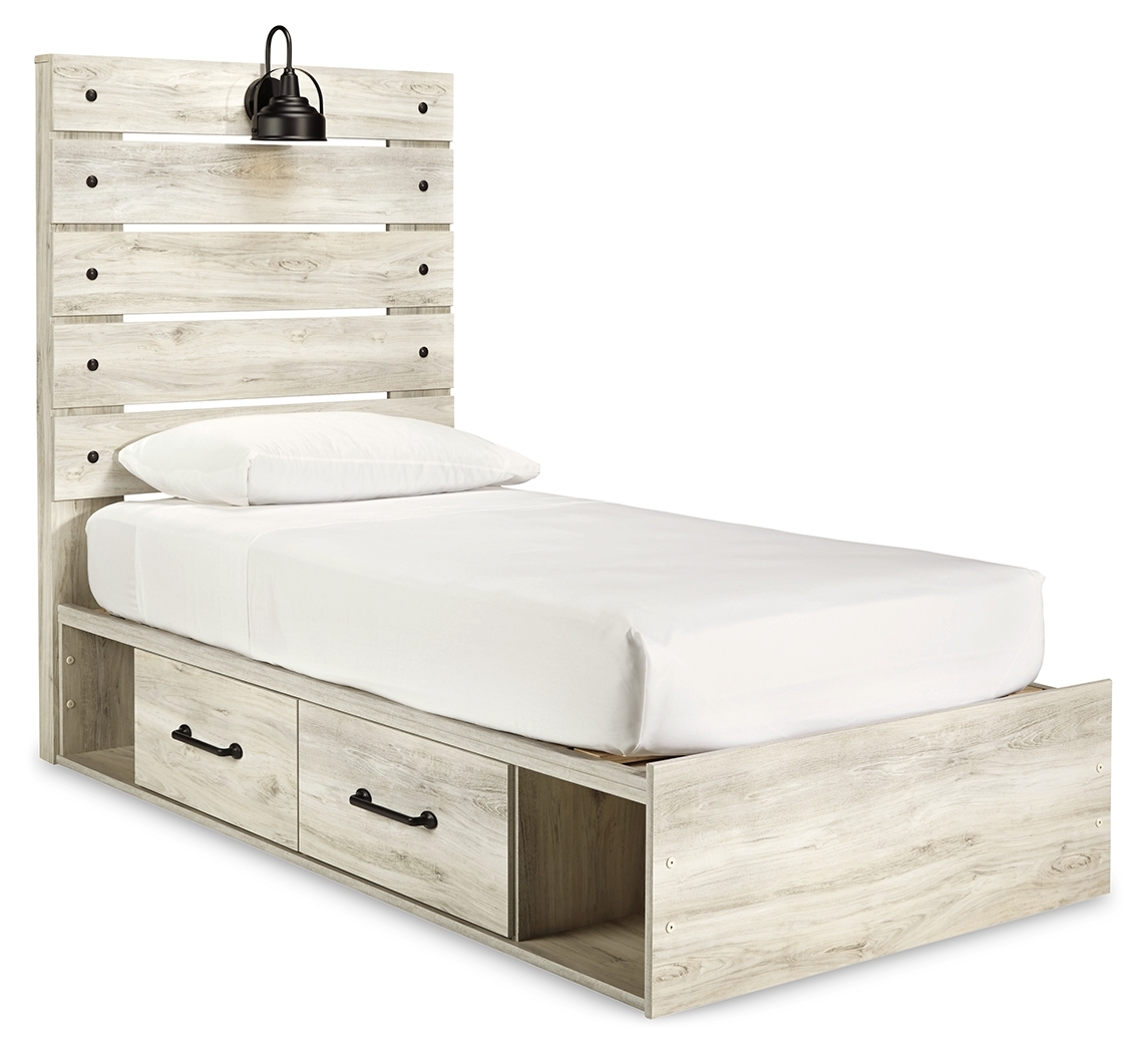 Twin Panel Bed With 4 Storage Drawers