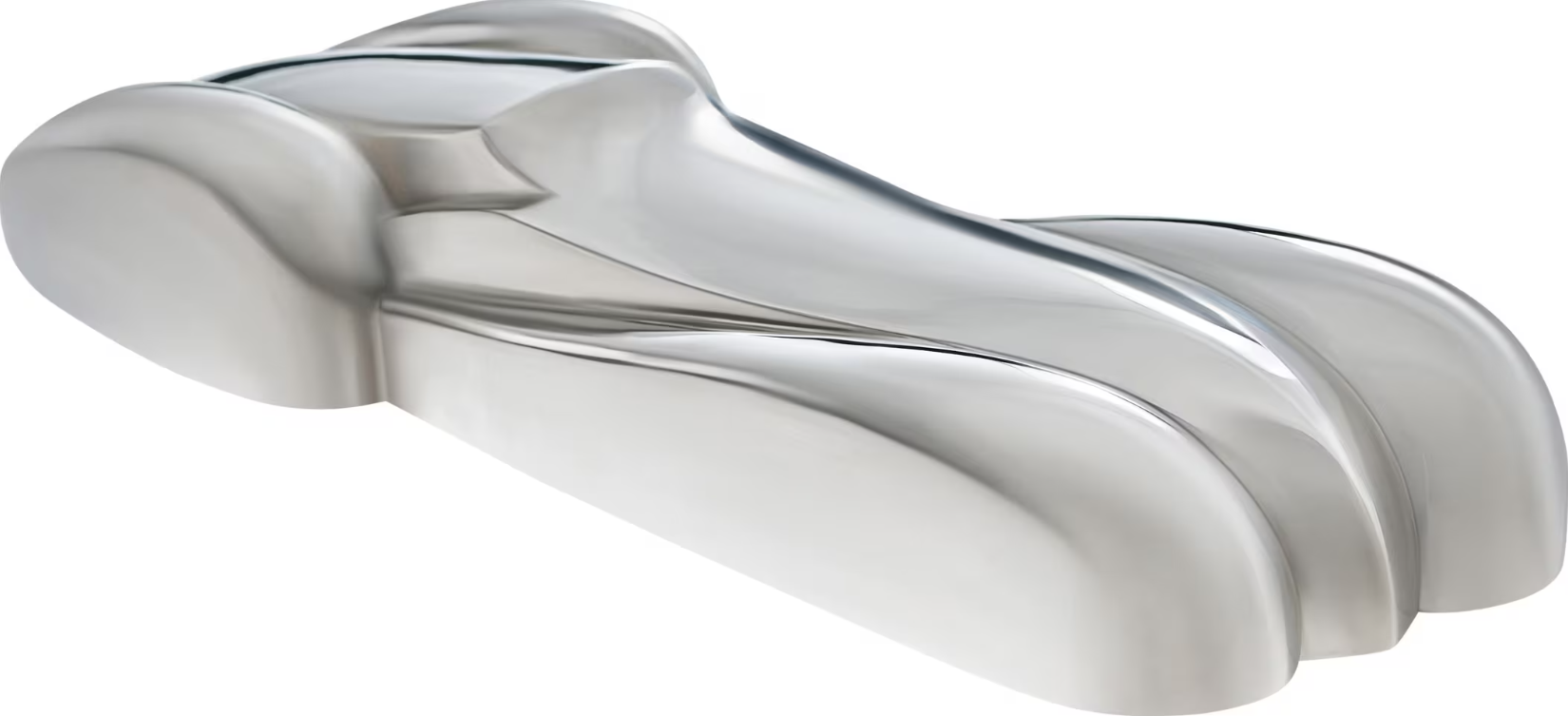 Nickel Plated Racecar Figurine