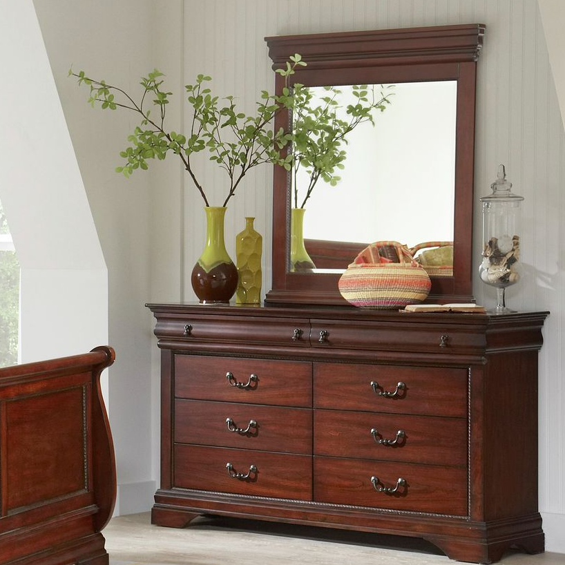 Dresser and Mirror Set