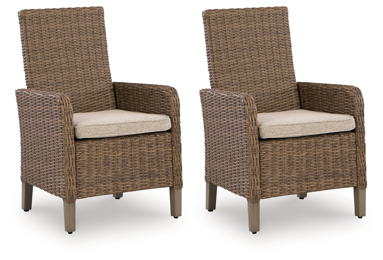 Arm Chair With Cushion (Set Of 2)