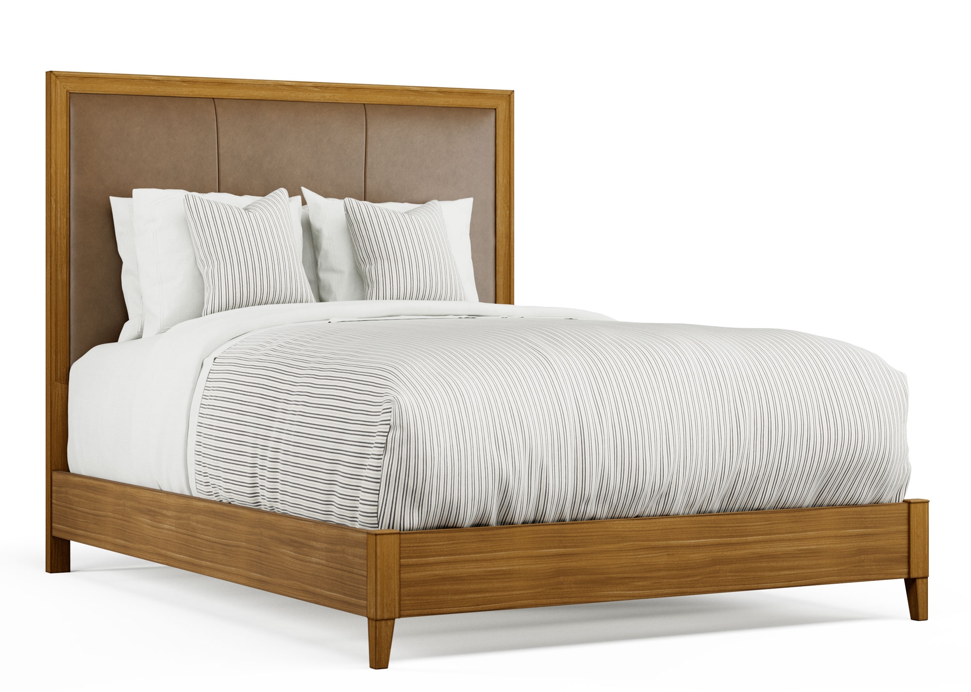 Queen Leather Headboard with Footboard
