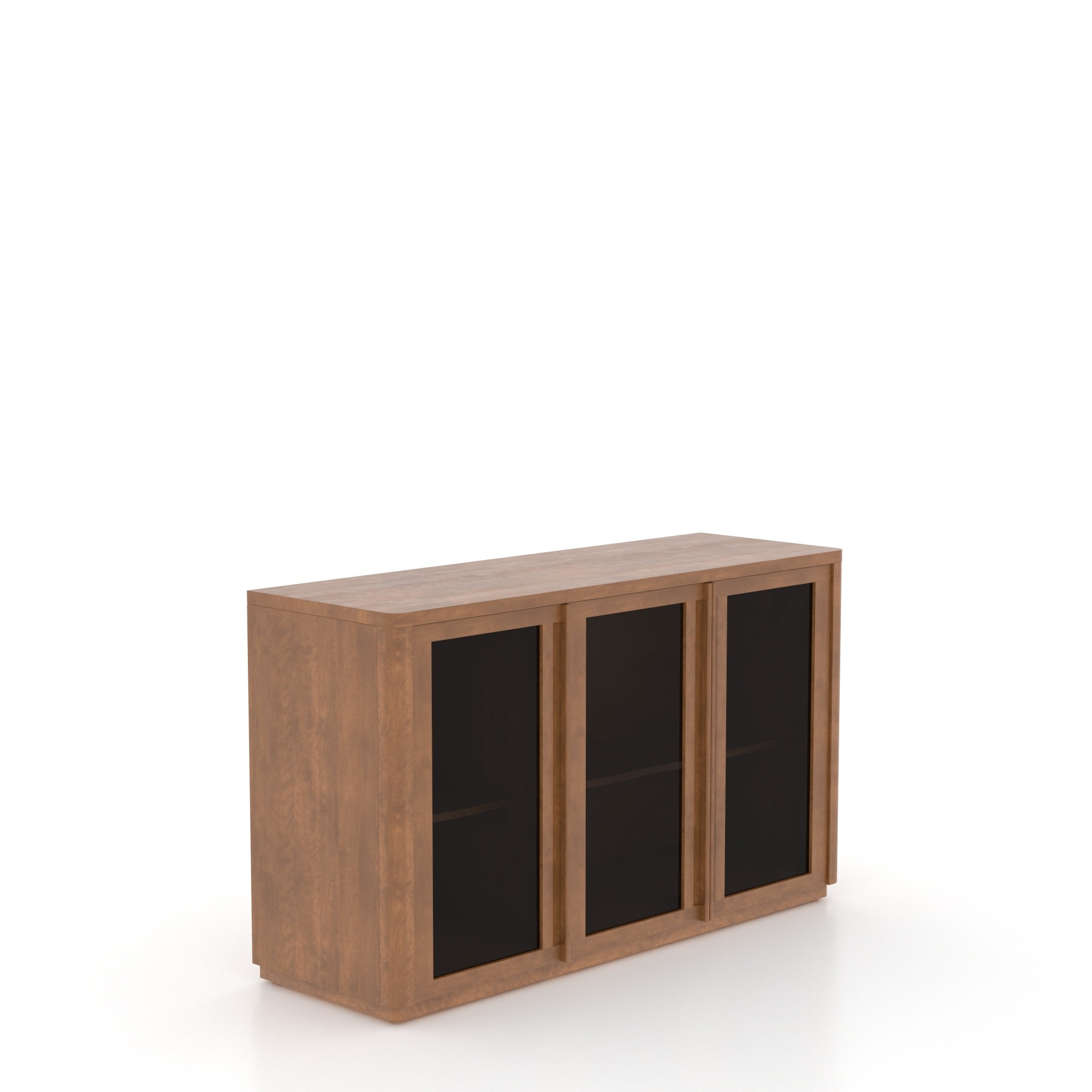 Glass-Door Buffet w/Wooden Handles