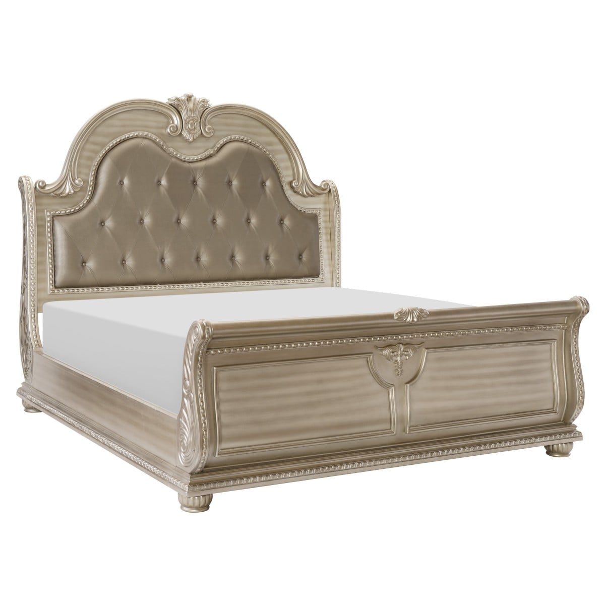 Queen Upholstered Sleigh Bed