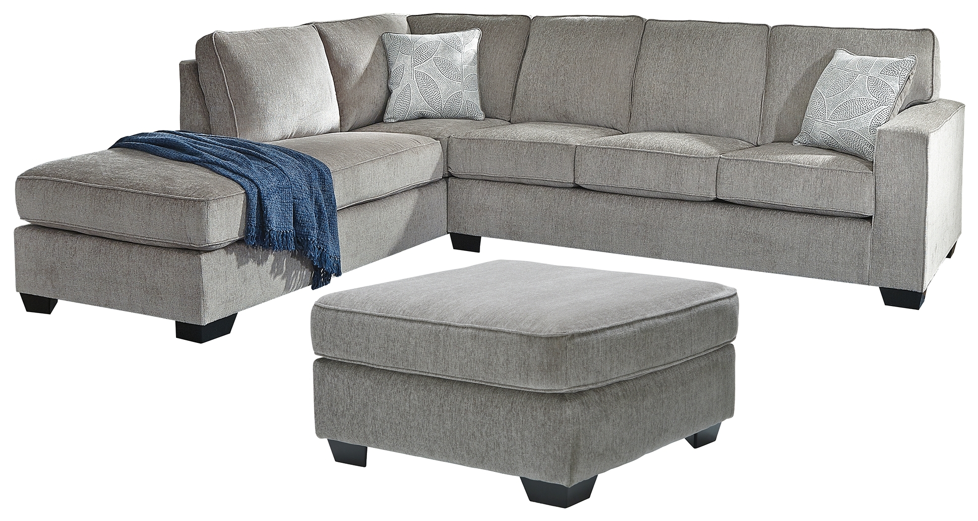 2-Piece Sectional With Ottoman