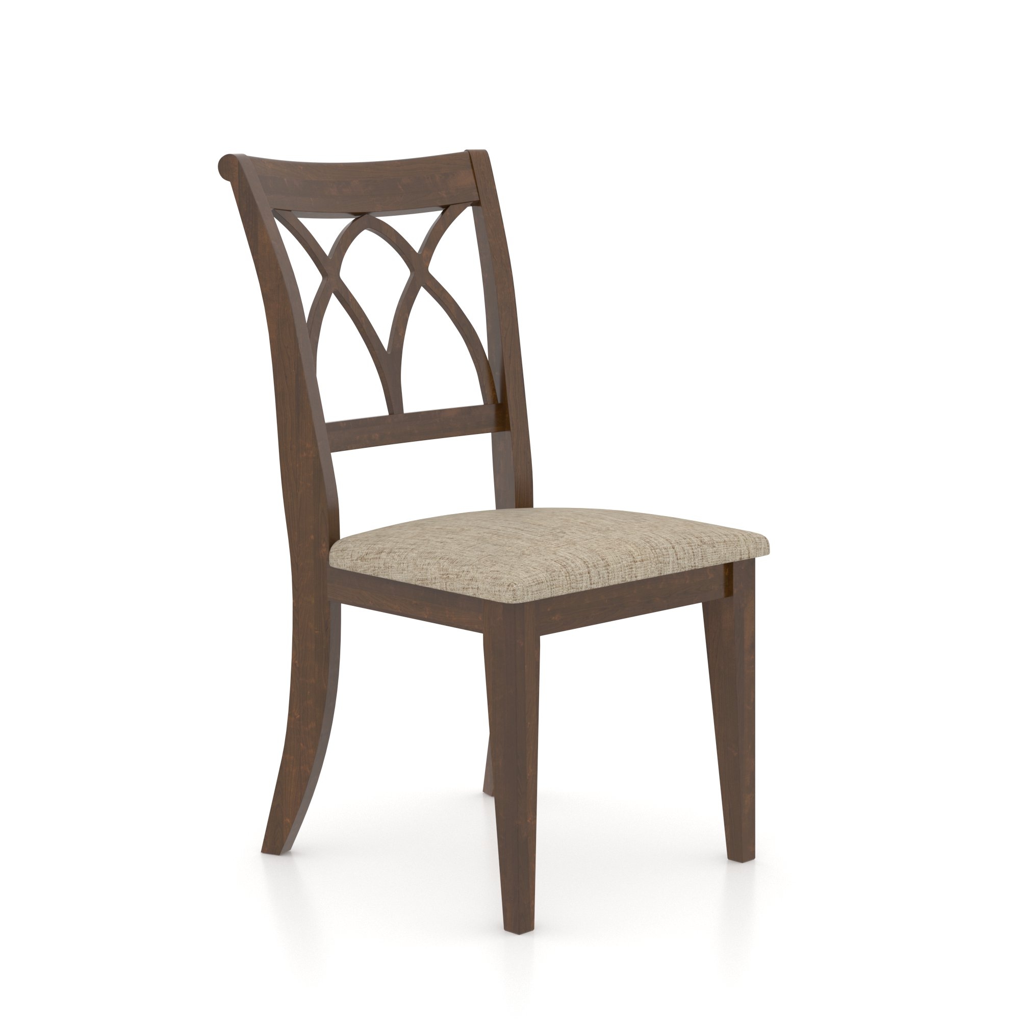 Upholstered Open-Back Dining Chair