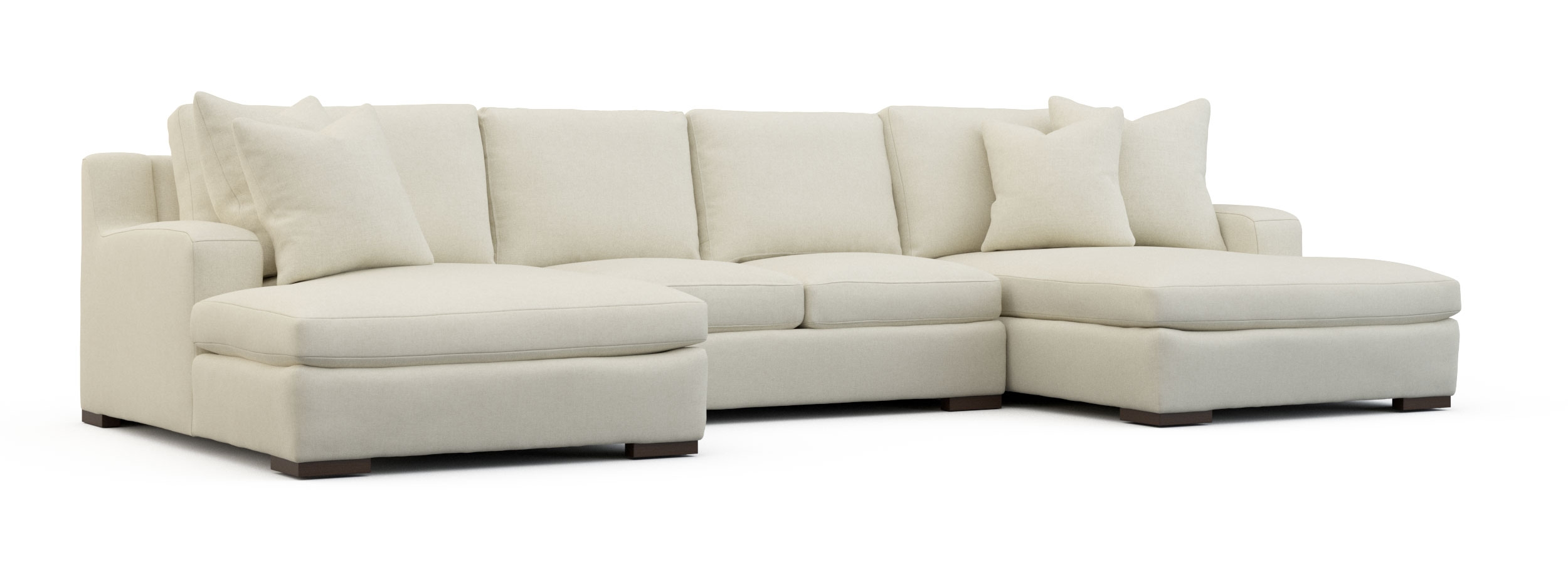3-Piece Sectional with Chaises