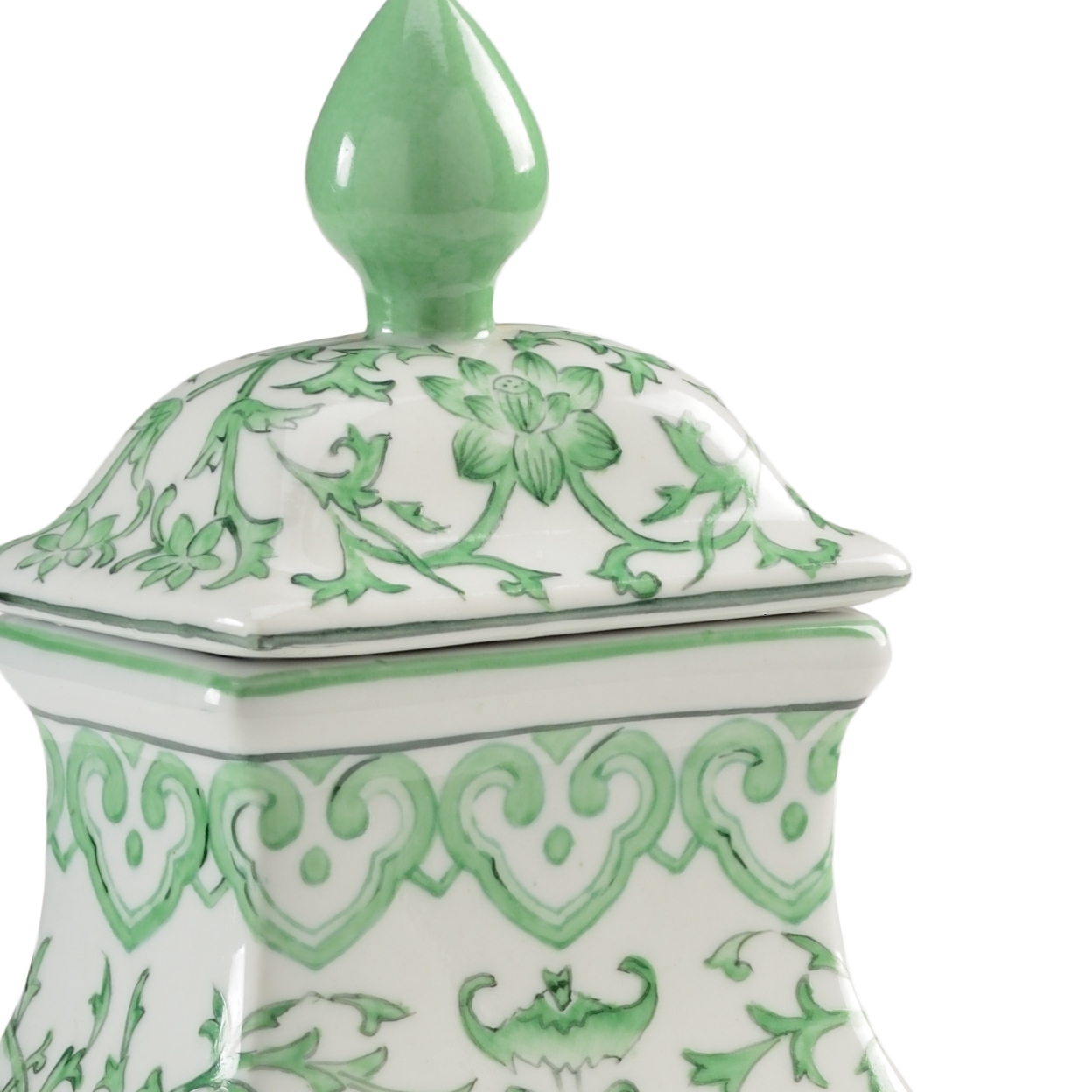 Green Covered Urn