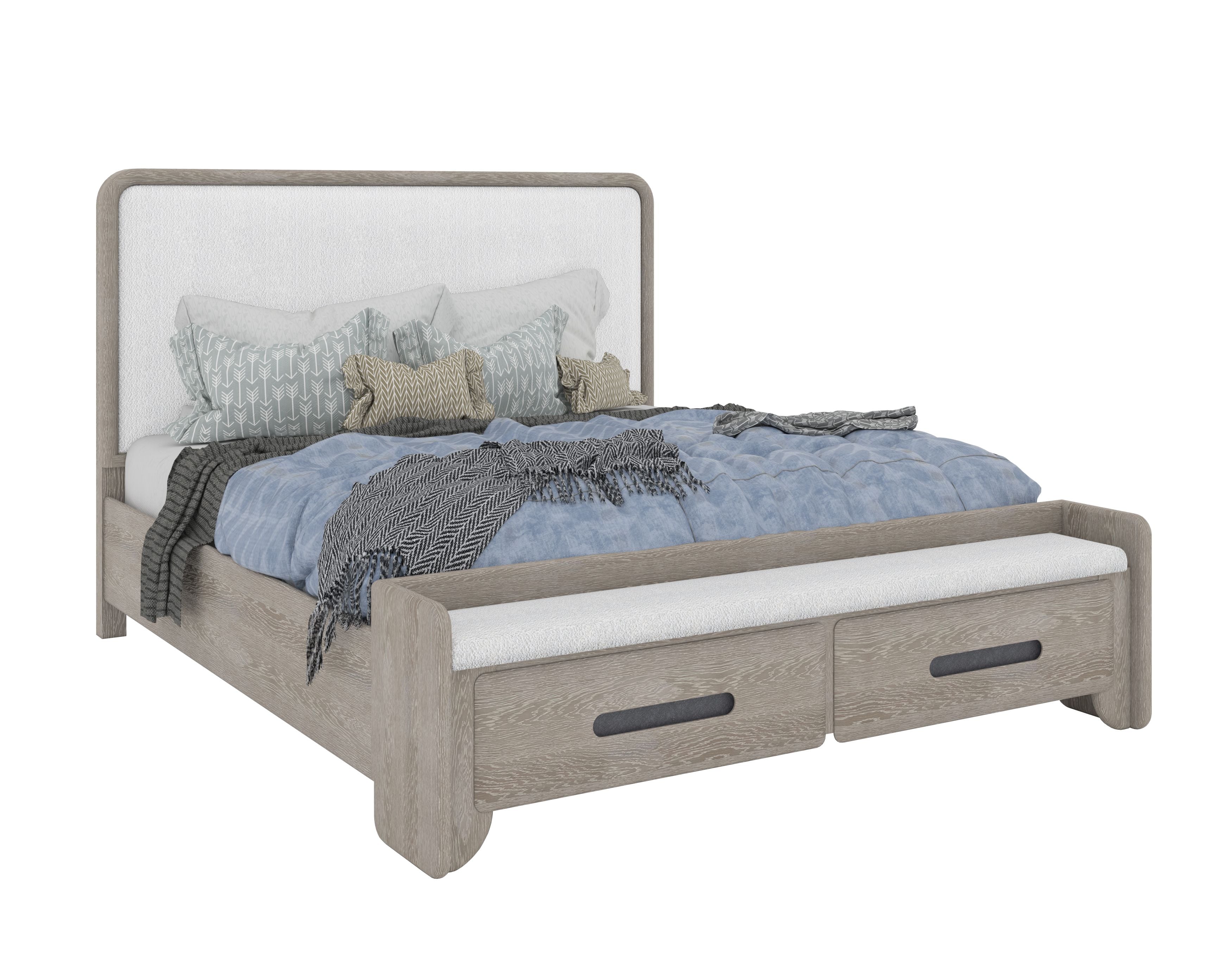 Foundation Upholstered King Bed