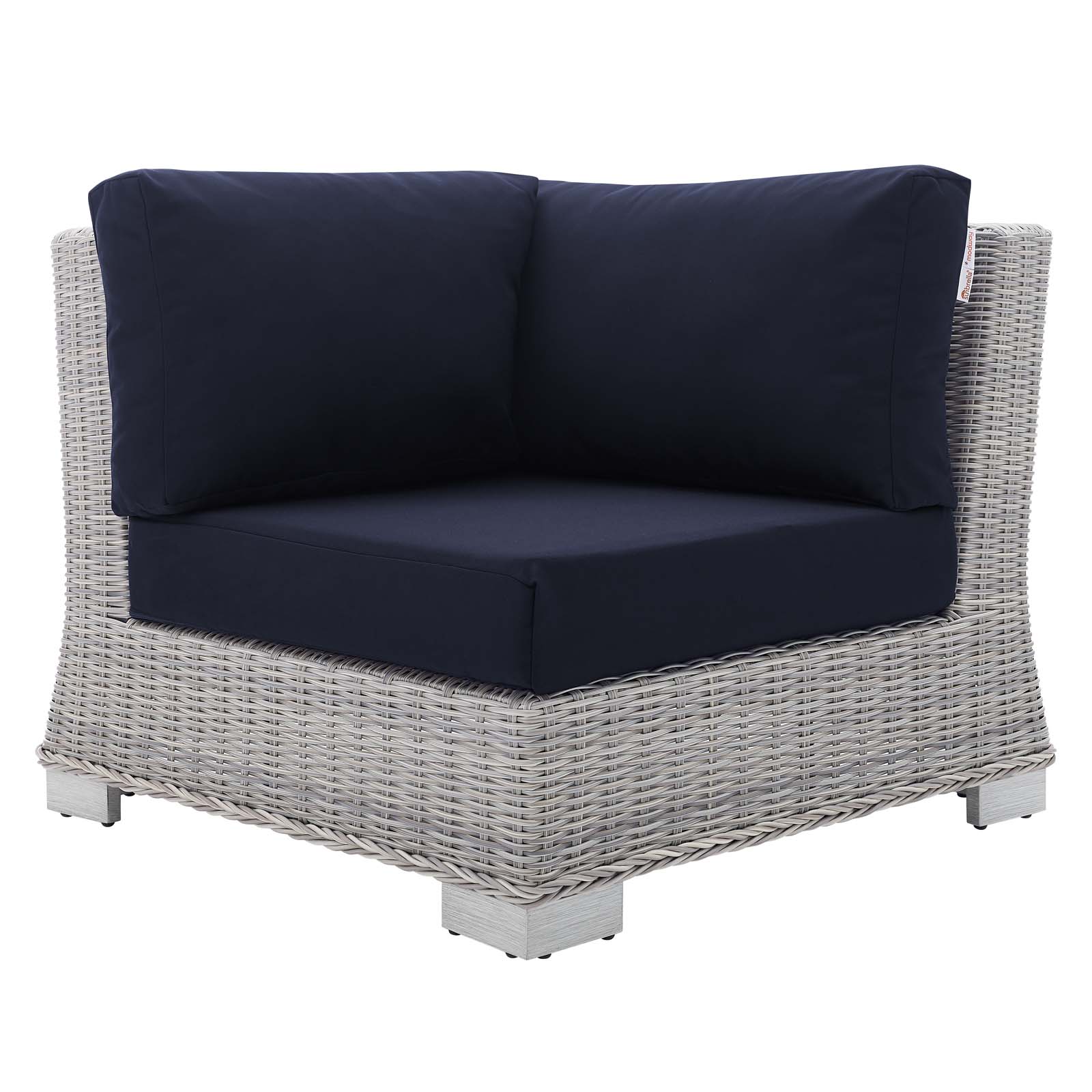 Modway Conway Sunbrella® Outdoor Patio Wicker Rattan Corner Chair