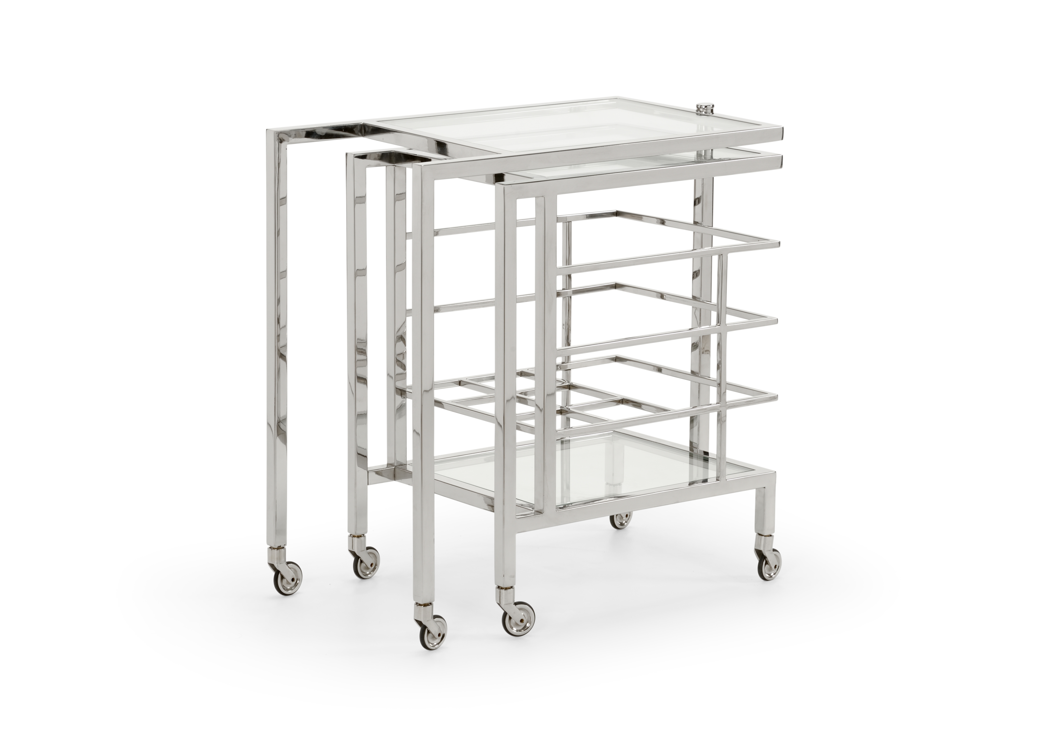 Rankin Bar Cart - Nickel