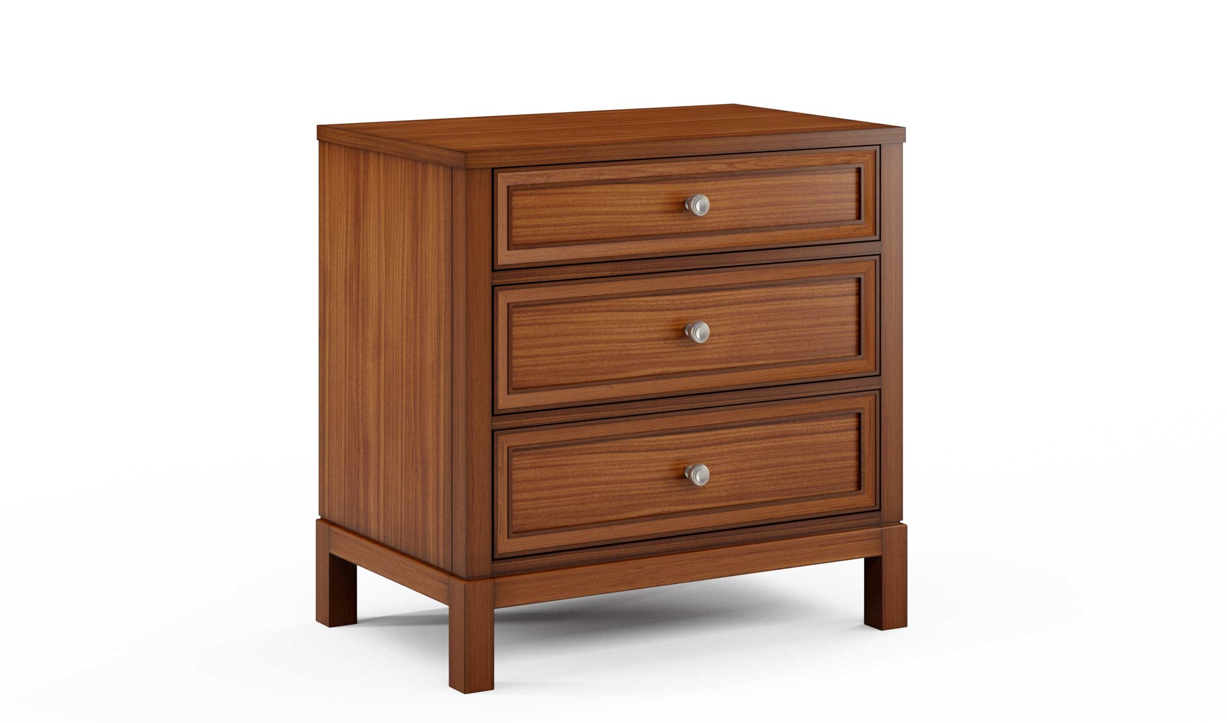 3-Drawer Wide Nightstand