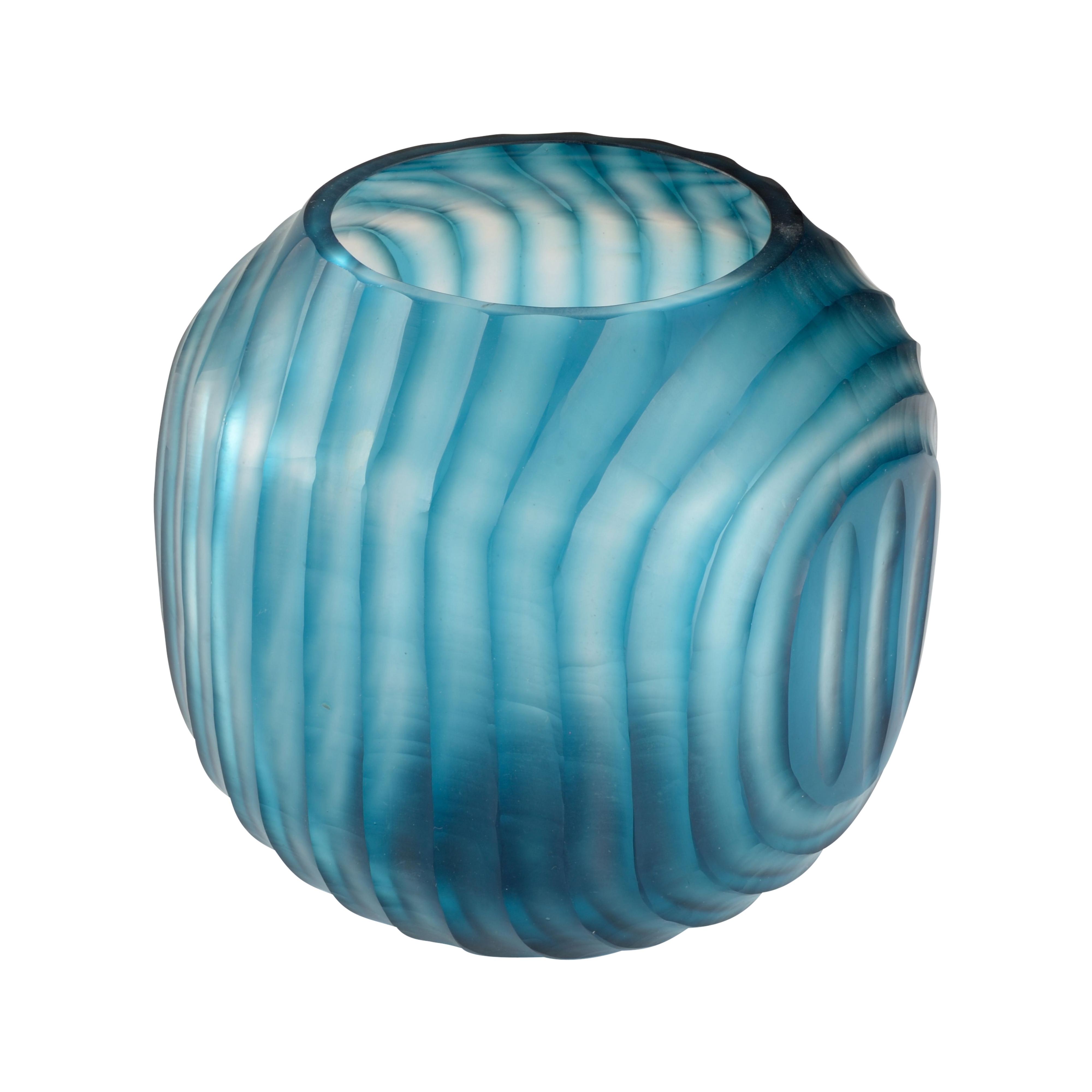 Swirl Vase - Small Blue