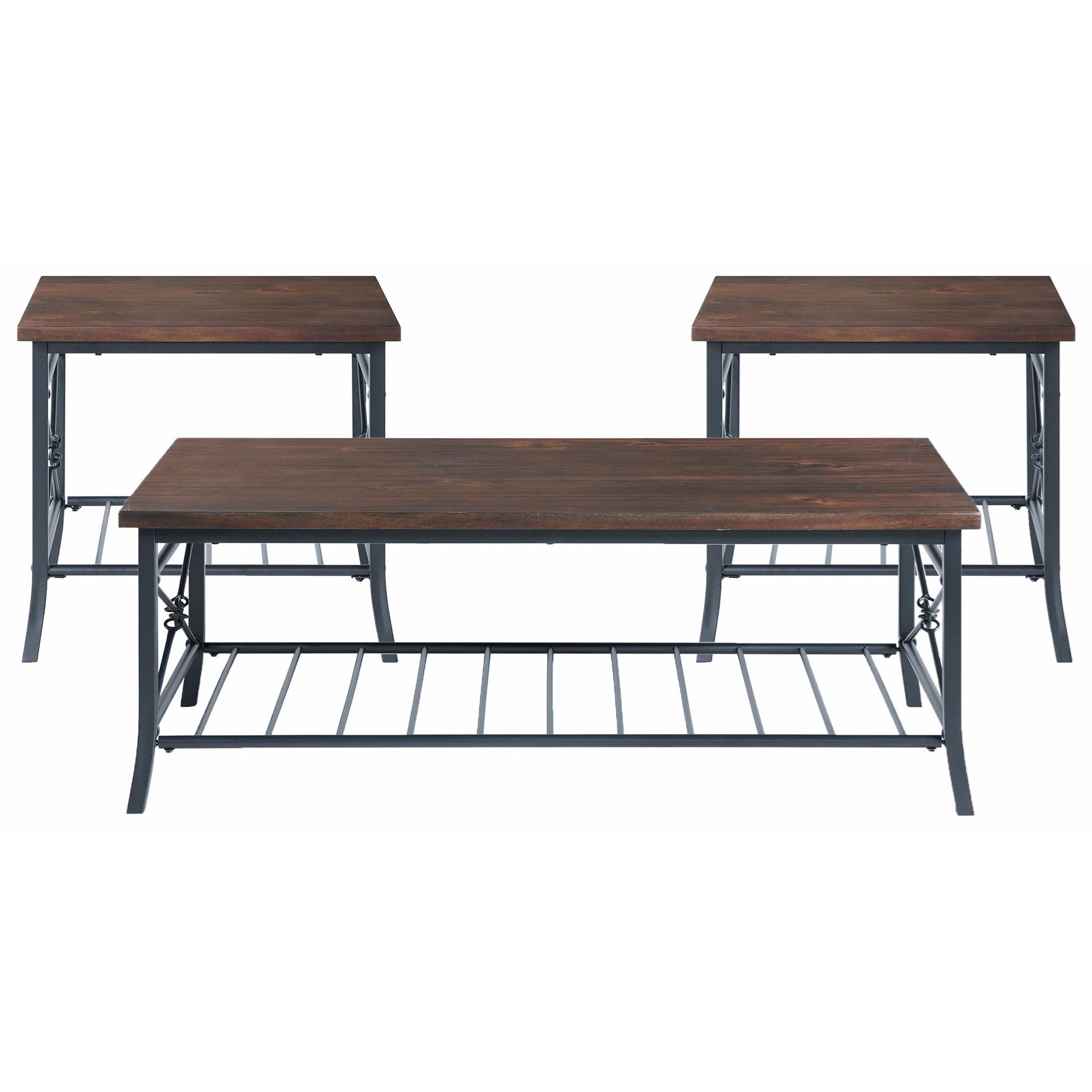 Elements Mica CTMA100OT Transitional 3-Pack Occasional Table Set
