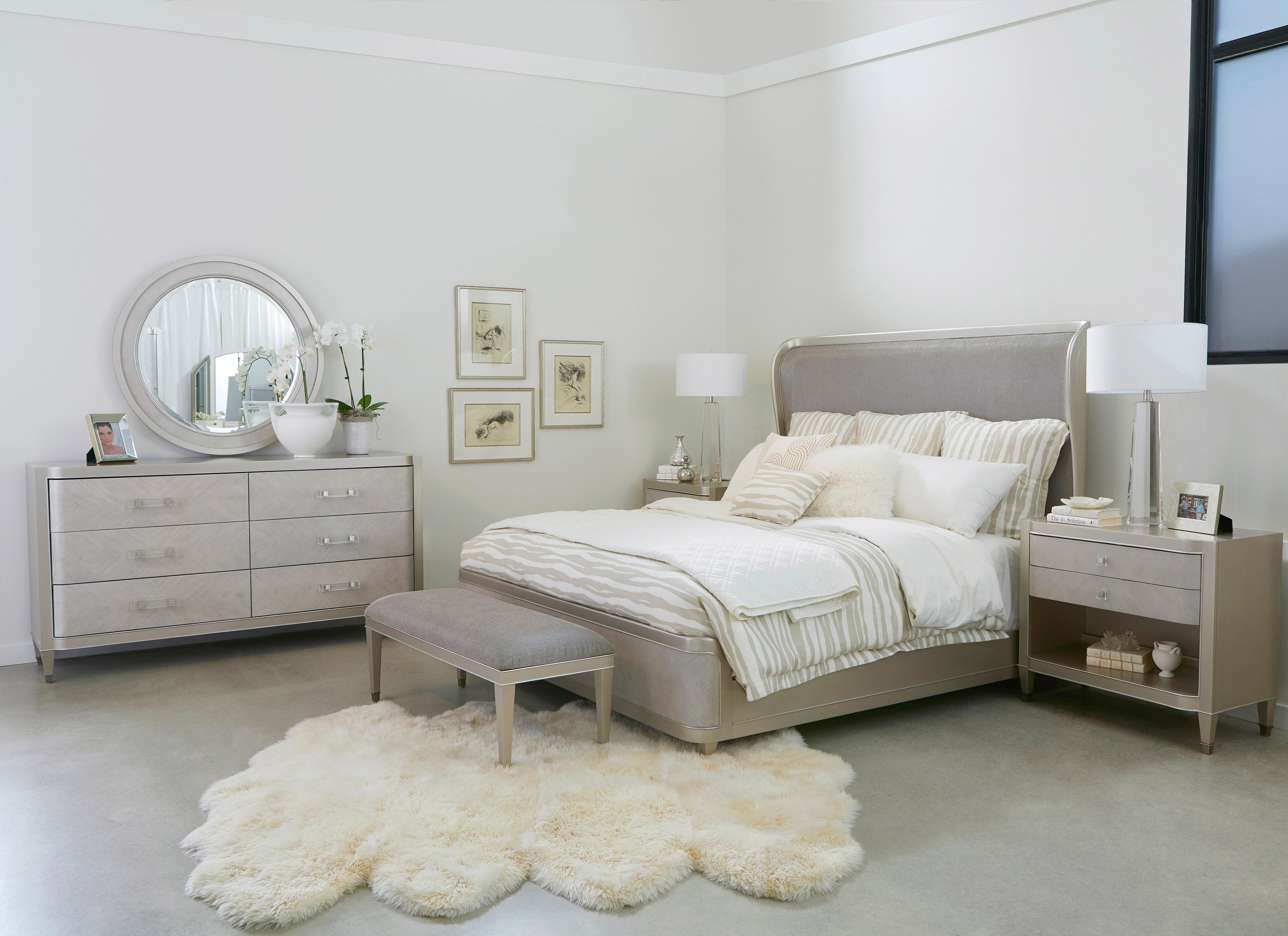 Pulaski Furniture Zoey P344171x1+P344170x1+P344172x1 Glam Upholstered