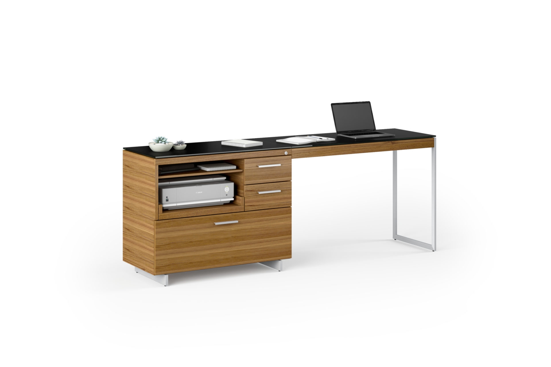 Pedestal Desk w/Multifunction Cabinet