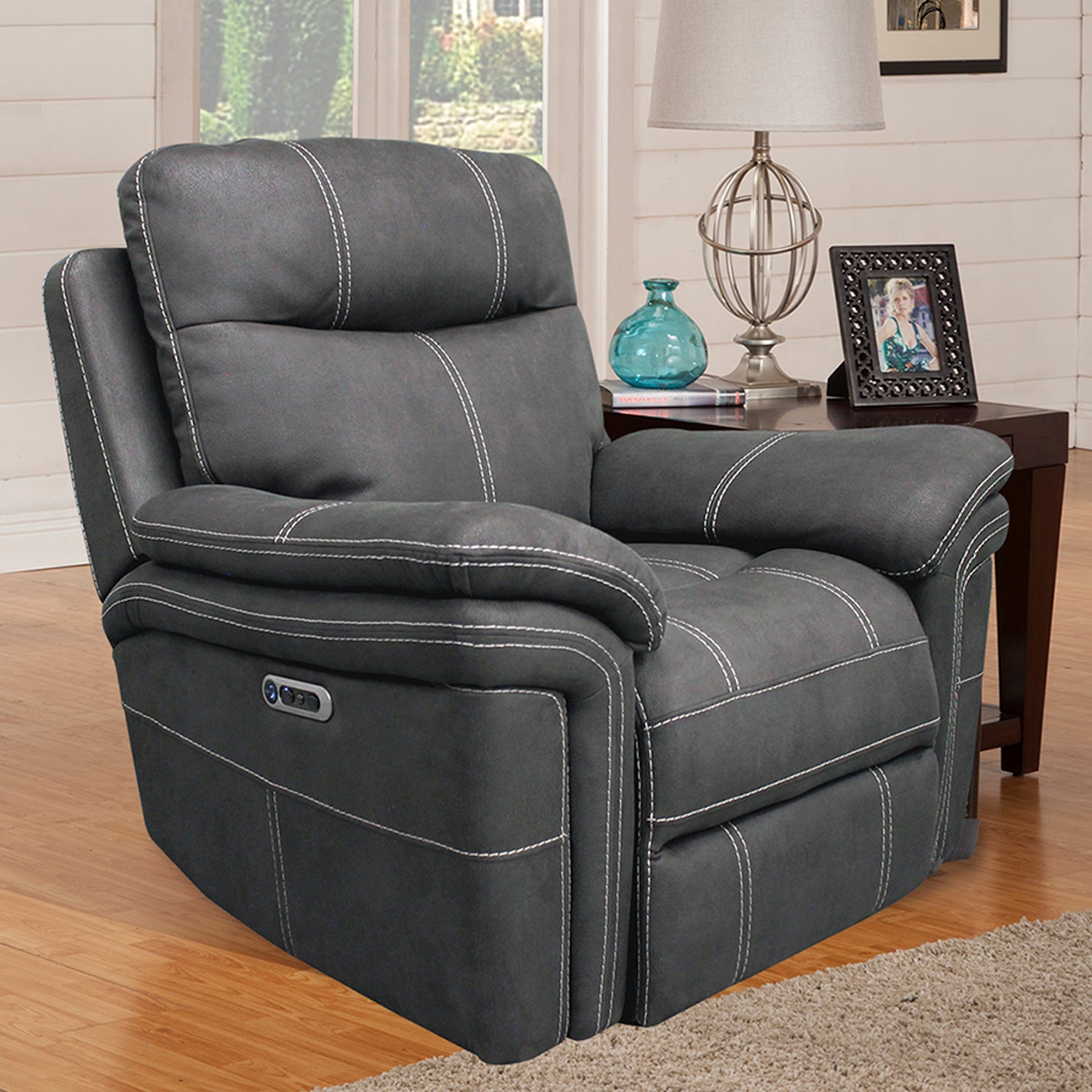 Parker Living Mason Charcoal MMA812PHCHA Casual Power Recliner with