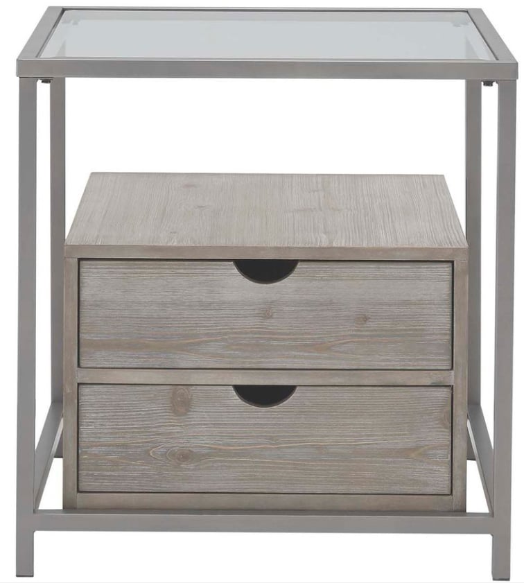 Progressive Furniture Beachfront Transitional TwoDrawer End Table