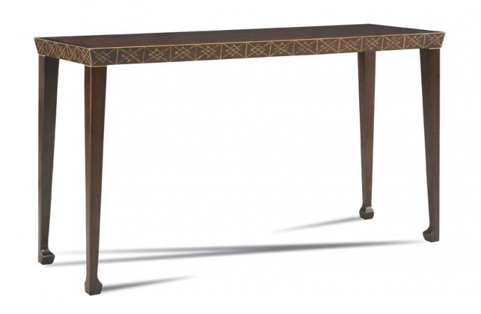 Console Table 34"H With Beveled Top Chow Leg