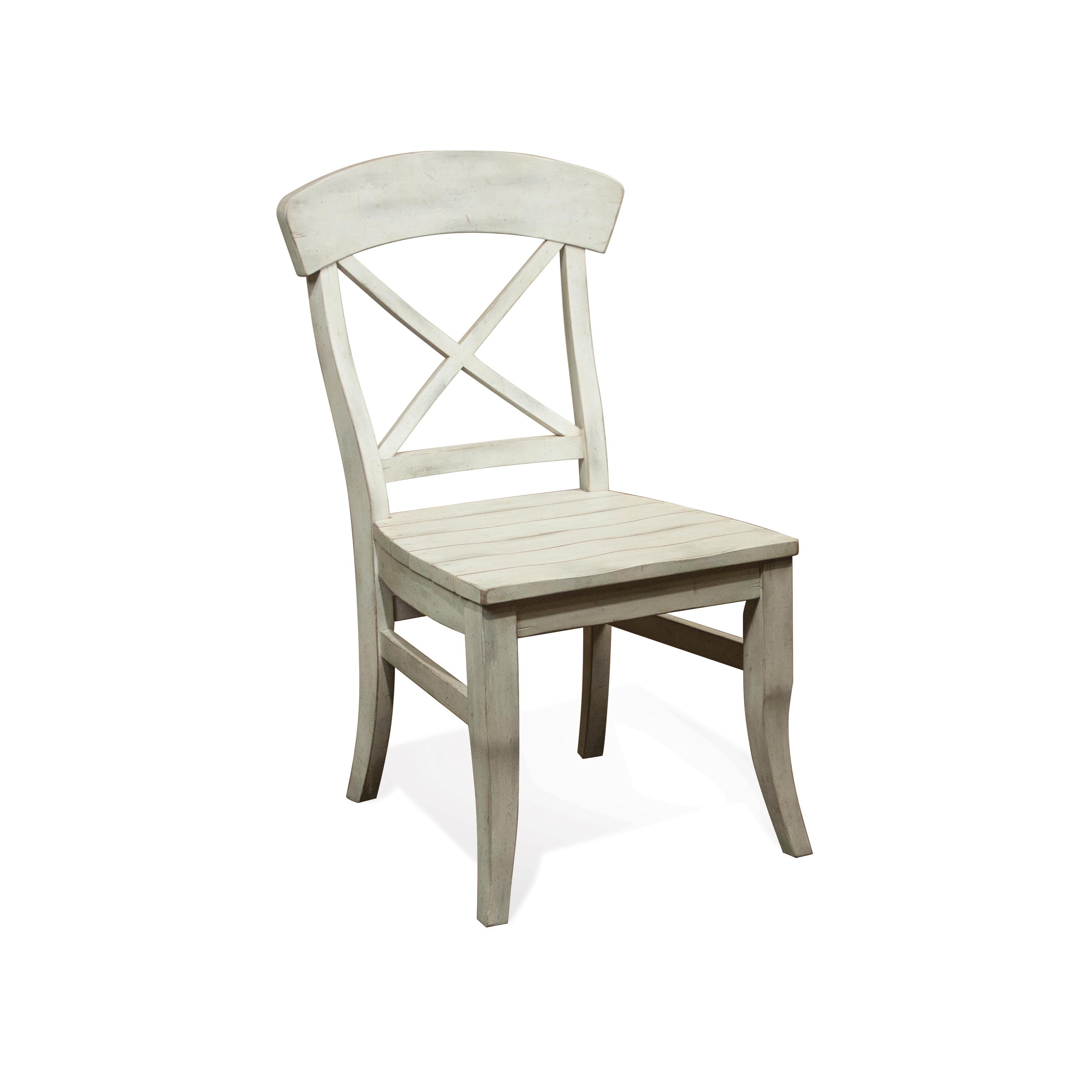 Riverside Furniture Regan 27357 XBack Dining Side Chair with Saddle