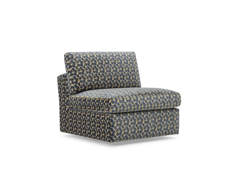 Finished Armless Harlo Swivel Chair