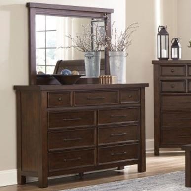 Dresser and Mirror Set