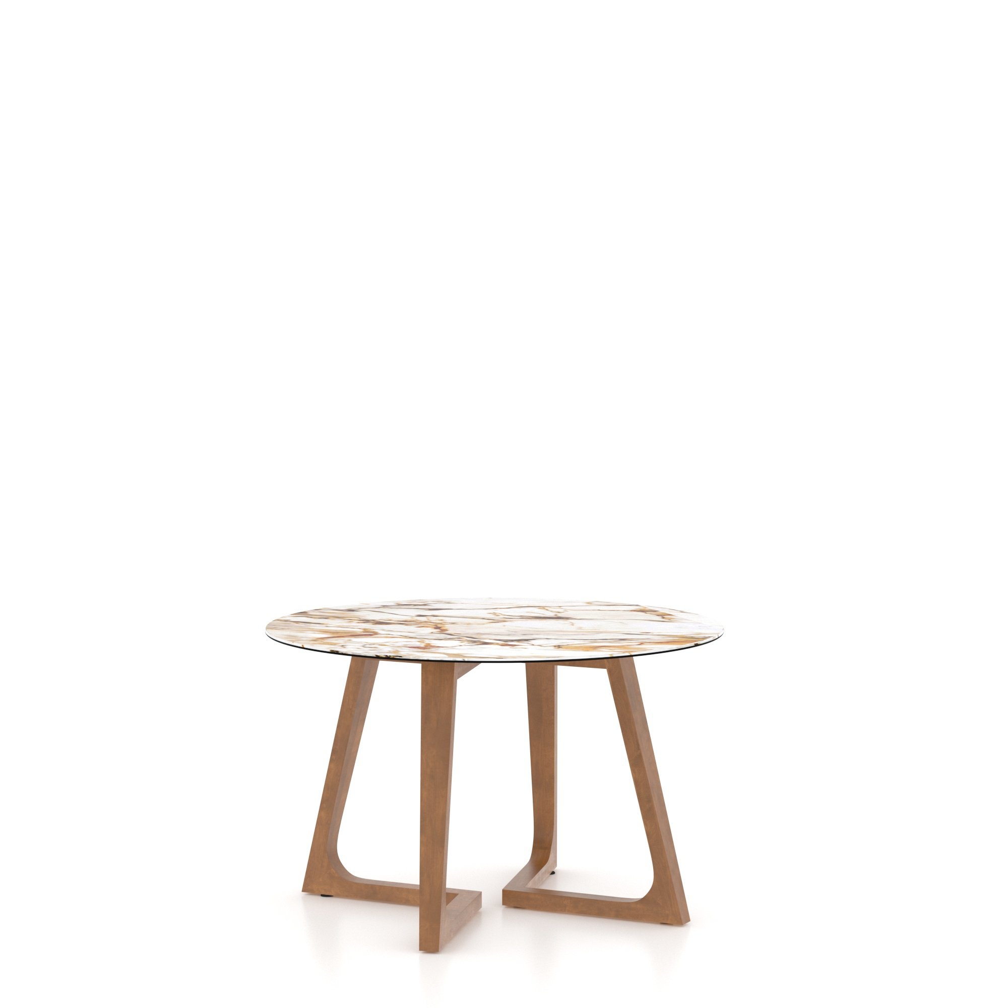 48" Double-Pedestal Table w/Porcelain Top