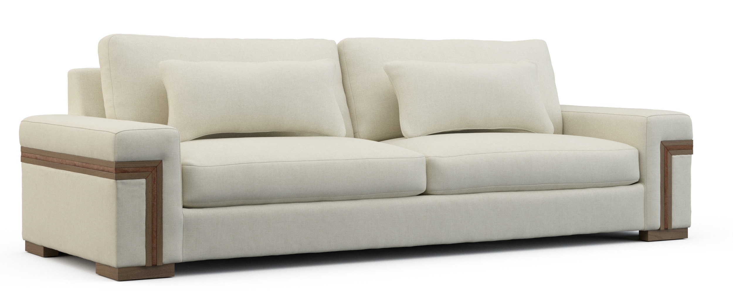 Robust-Arm Sofa w/Block Feet
