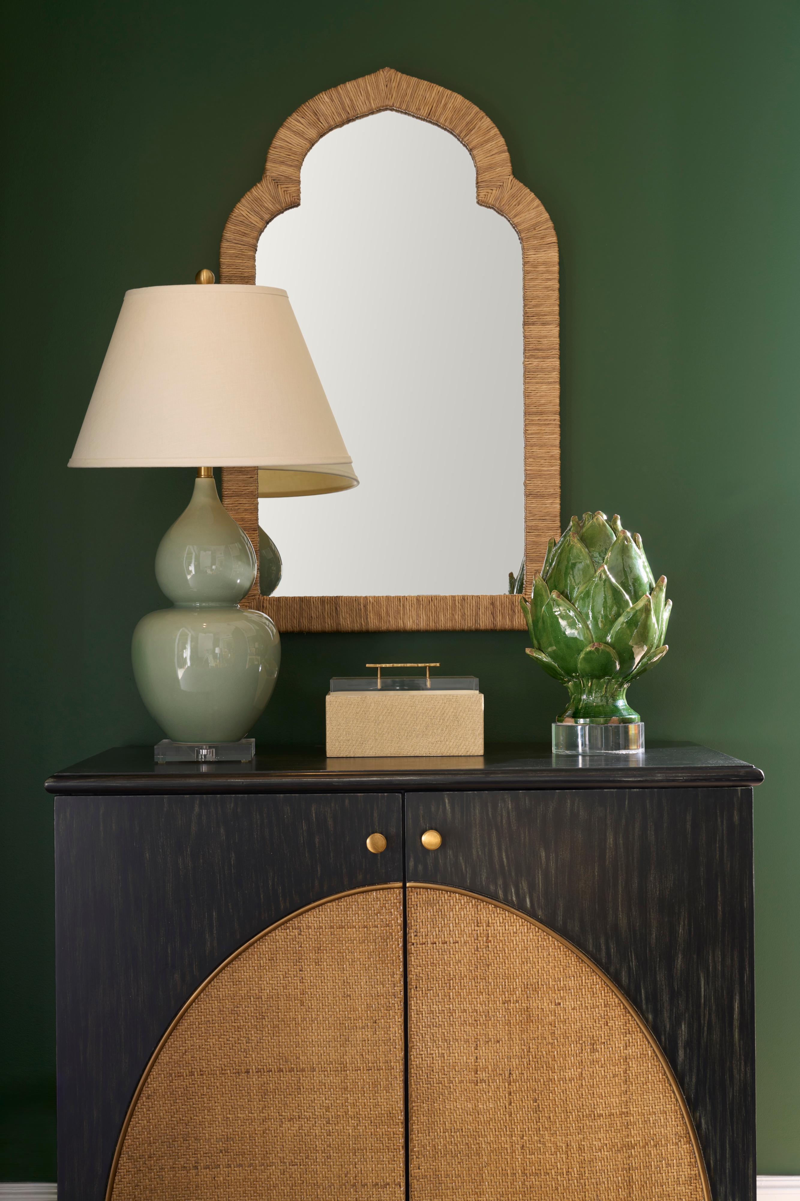 Fulton Vase Lamp - Green