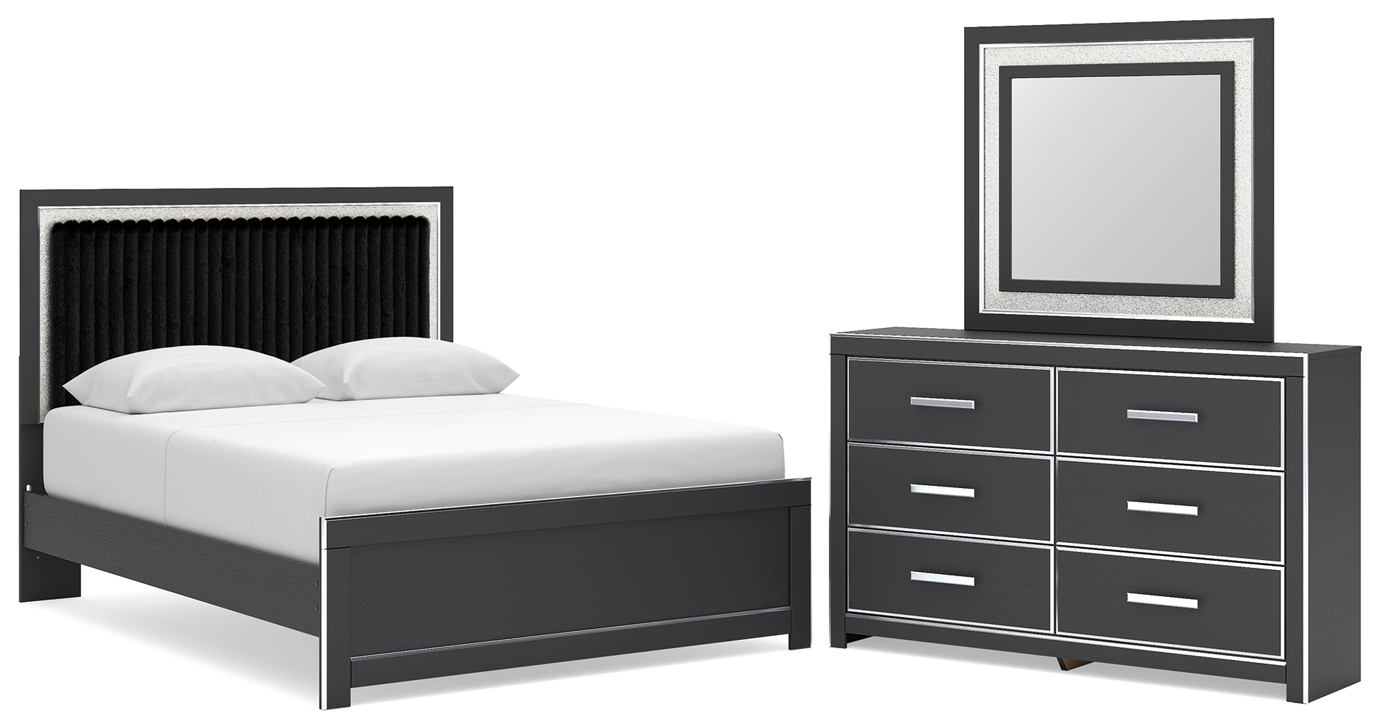 slim fit dress slacks Ashley Furniture Jarlee White Dresser and Mirror main image 1
