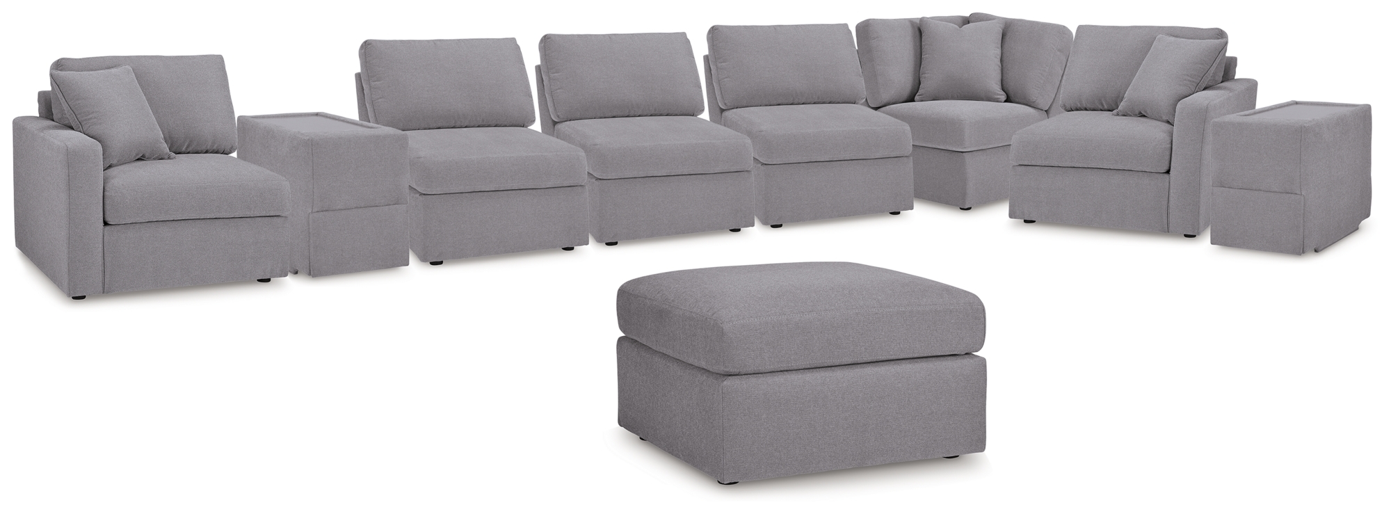 8-Piece Sectional And Ottoman