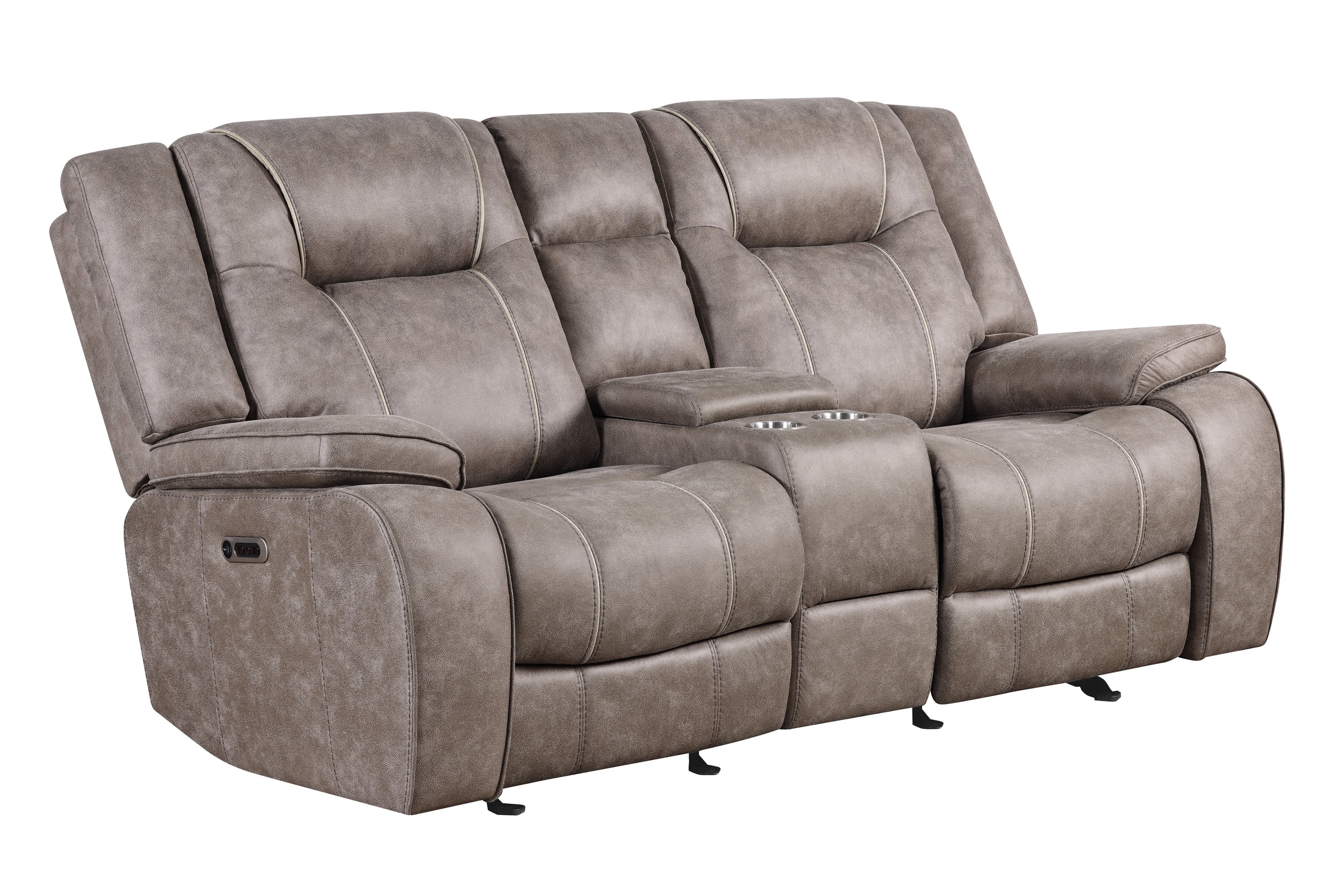 Manual Reclining Loveseat with Console